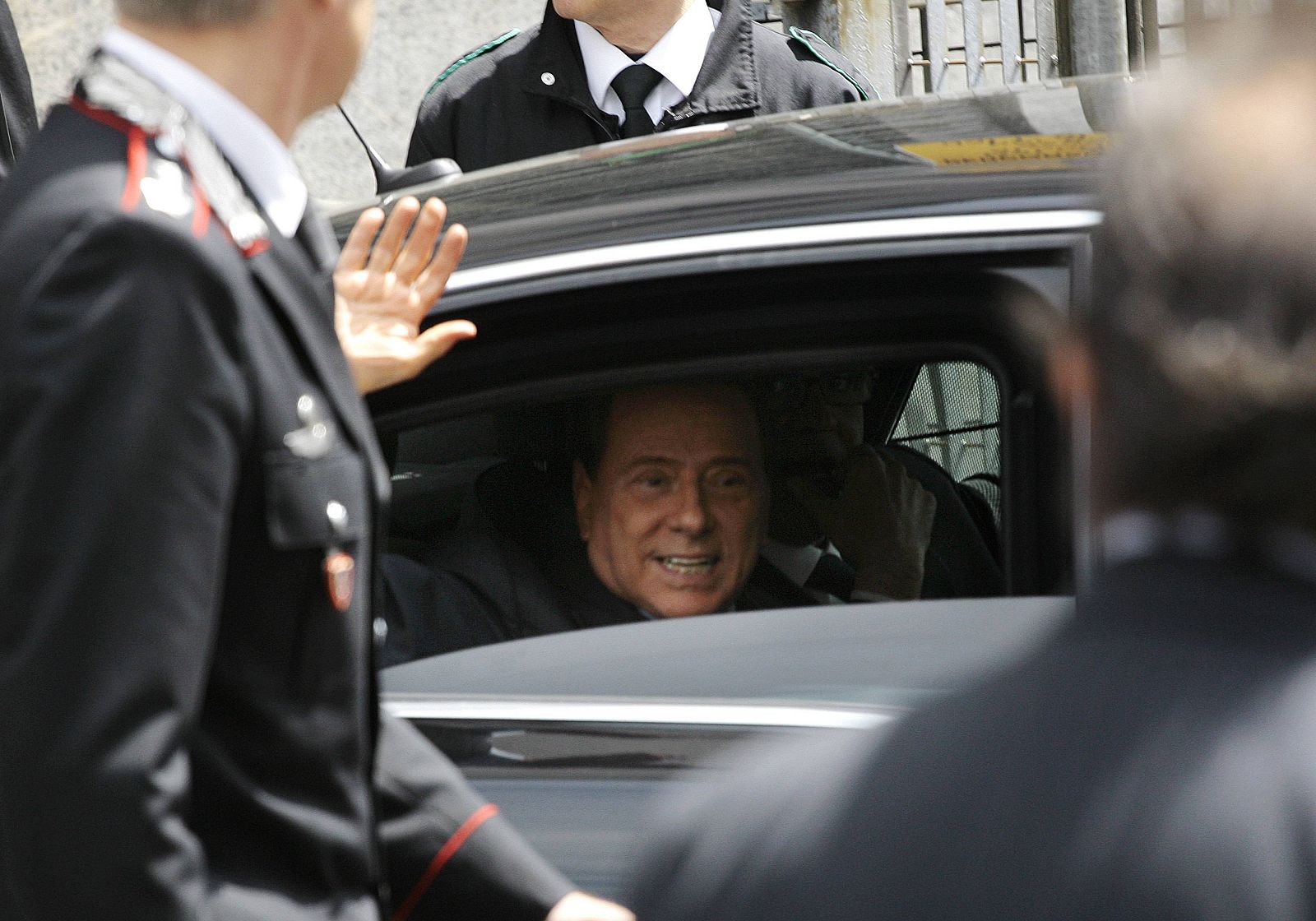 Silvio Berlusconi llega este lunes al Palacio de Justicia de Milán