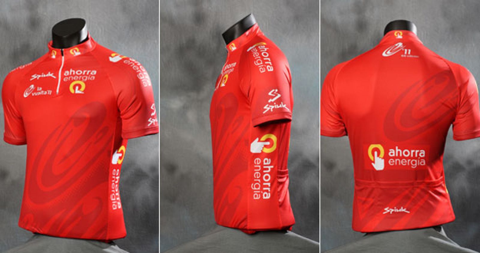 El nuevo maillot de la Vuelta es completamente rojo, con las imágenes alusivas a los ciclistas en un rojo más intenso.