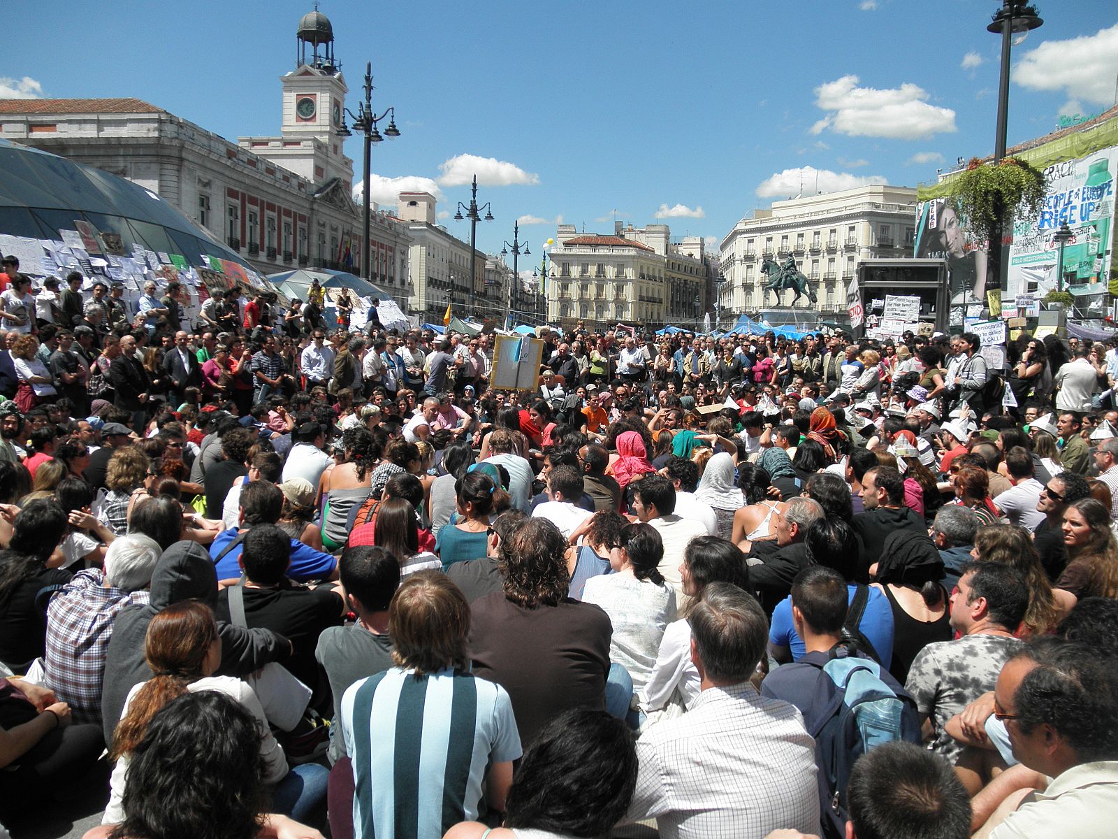 Asamblea popular del 15-M en la Puerta del Sol