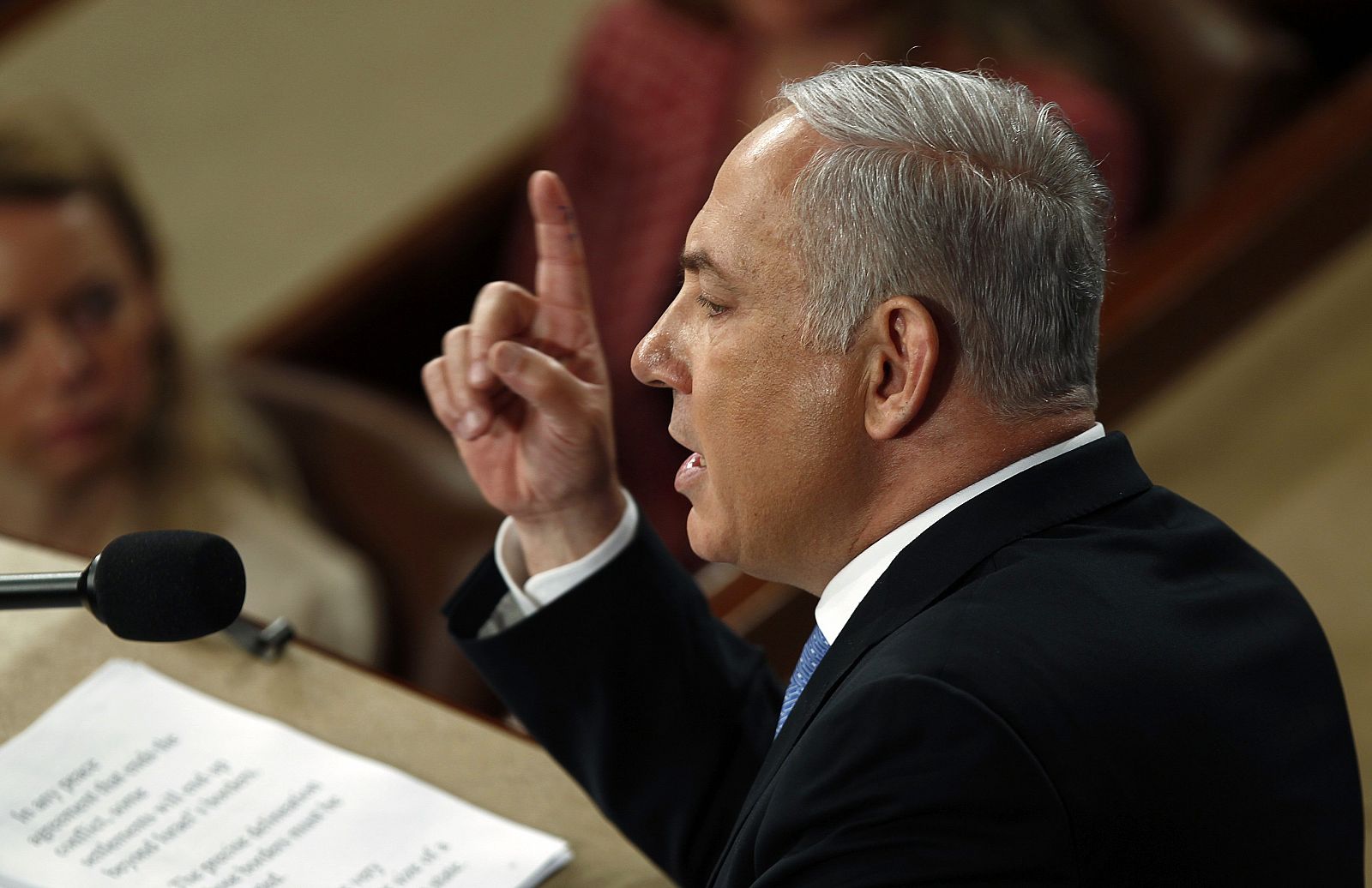El primer ministro israelí, Benjamin Netanyahu, interviene en el Congreso de EE.UU.