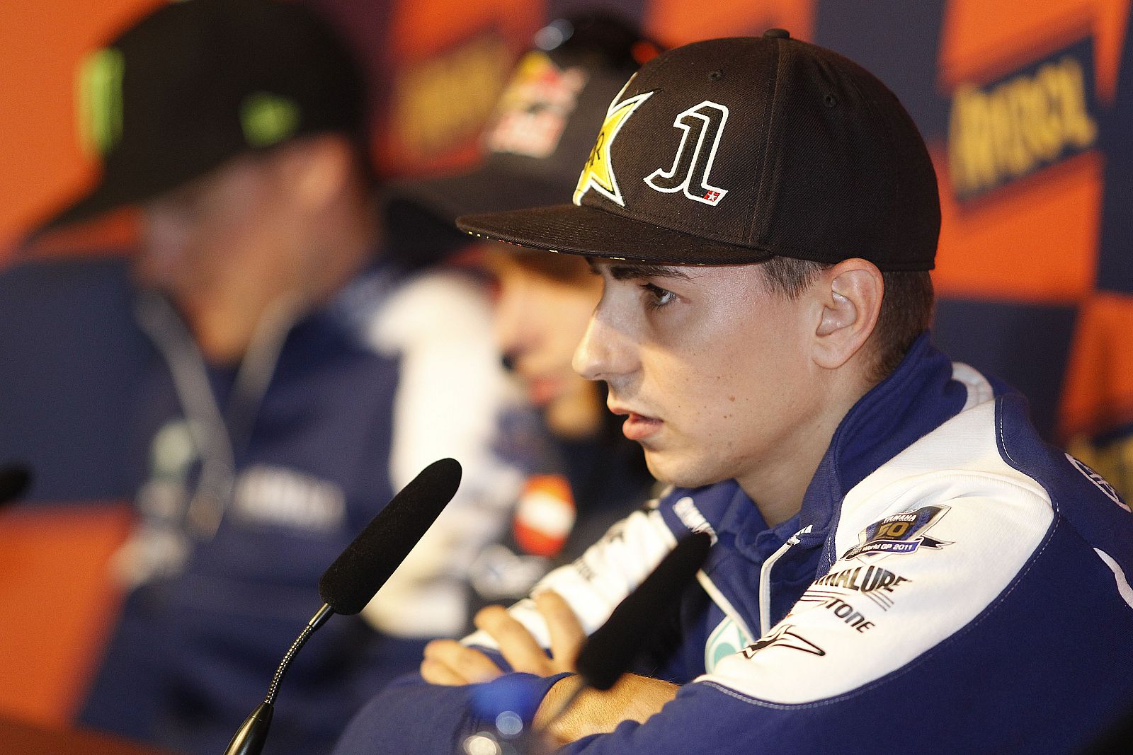 Lorenzo durante la rueda de prensa del GP de Catalunya.
