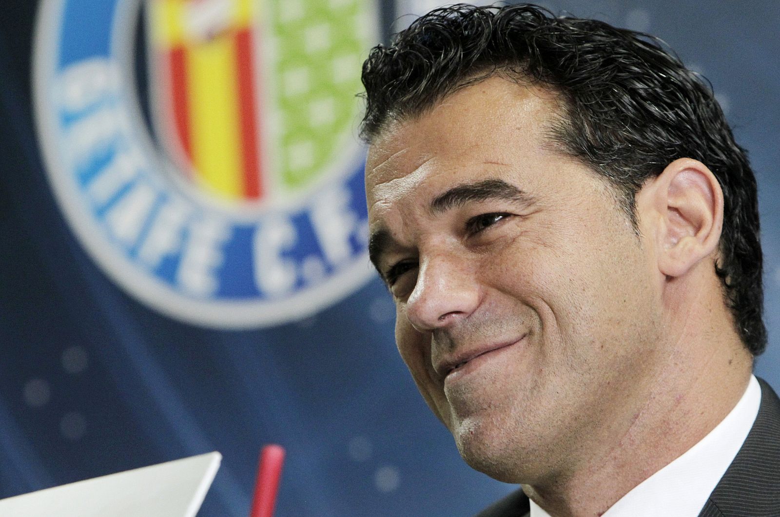 El técnico Luis García durante la rueda de prensa de presentación como nuevo entrenador del Getafe.