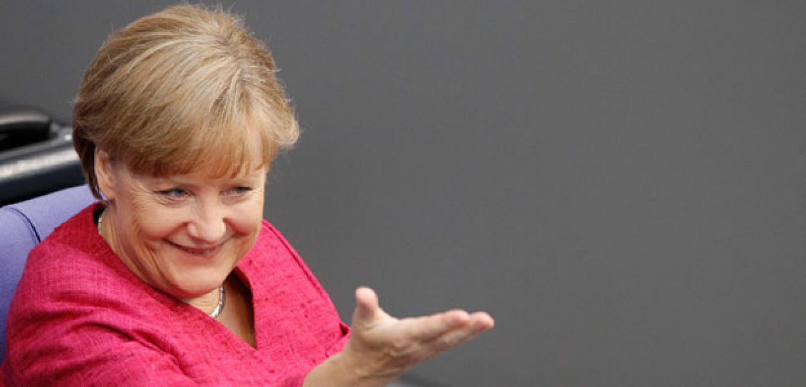 La canciller alemana Angela Merkel en una sesión del Parlamento, en Berlín