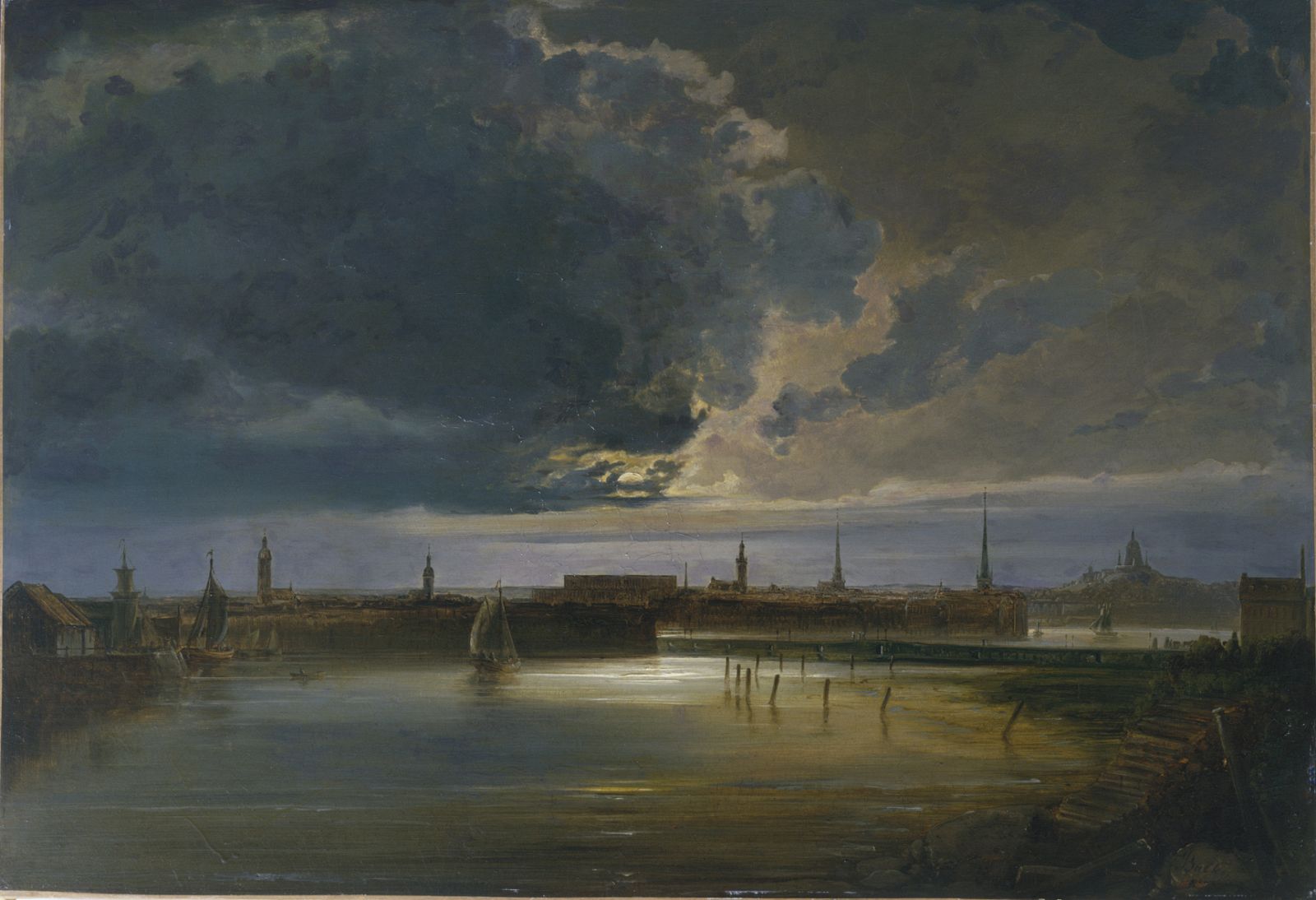 'Estocolmo a la luz de la luna', de Peder Balke, uno de las obras de la muestra de la National Gallery.