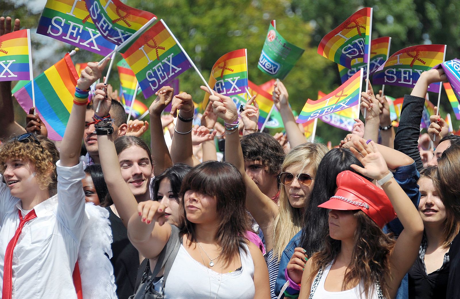 Foto de archivo de una manifestación a favor de los derechos de los homosexuales