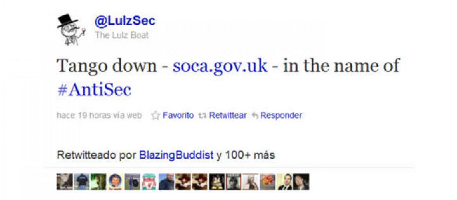 Lulzsec confirmaba en Twitter el ciberataque contra la web de la SOCA