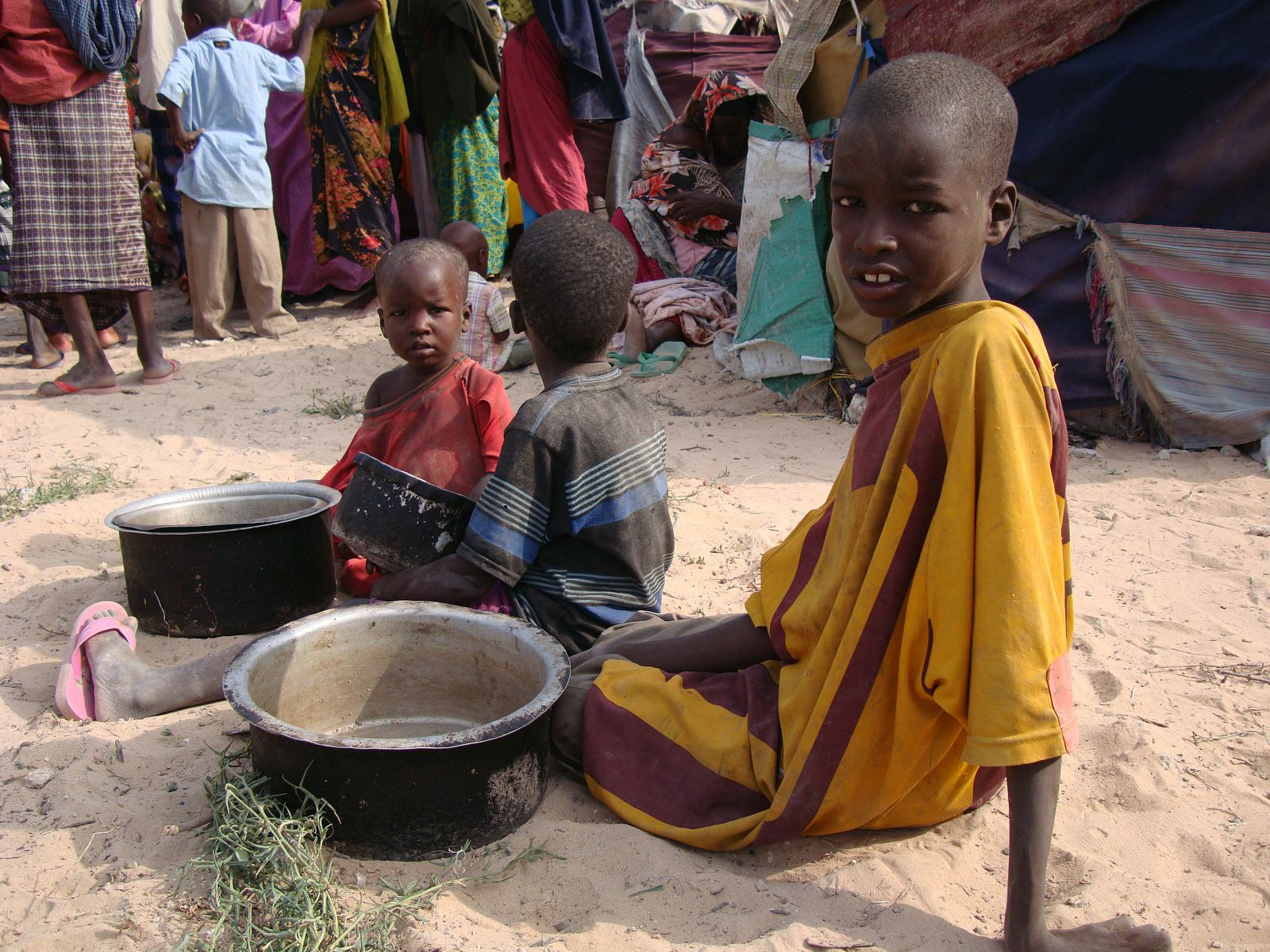 Niños desplazados en Somalia