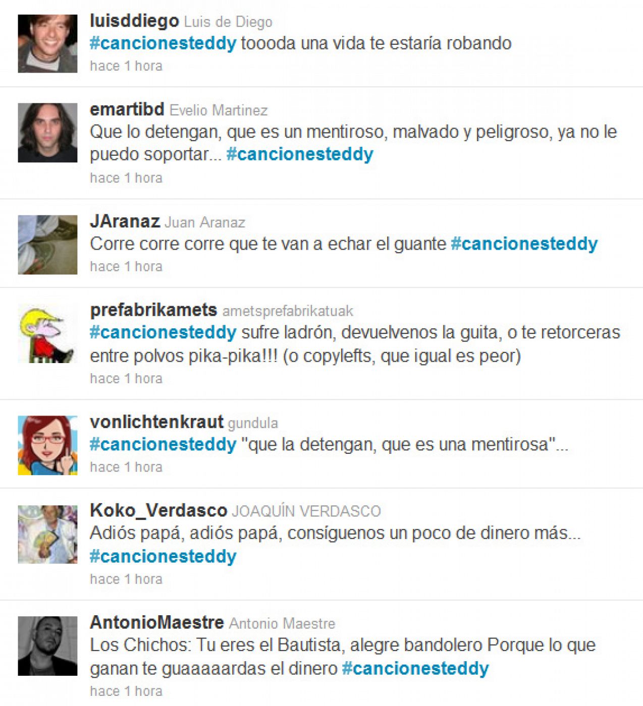 Los internautas han versionado centenares de 'canciones para teddy' en Twitter