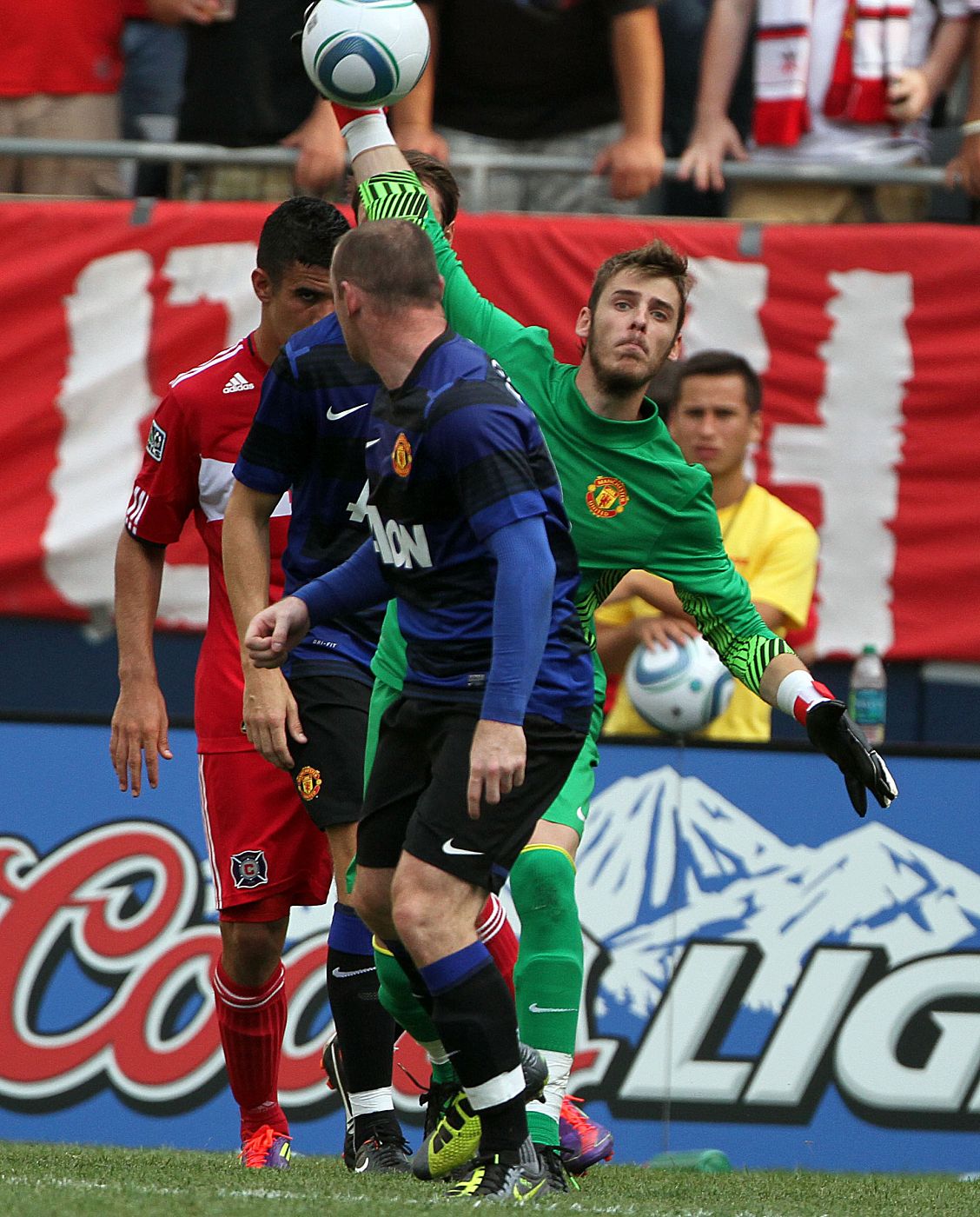 David de Gea, en el partido amistoso del Manchester United ante el Chicago Fire, en Estados Unidos.