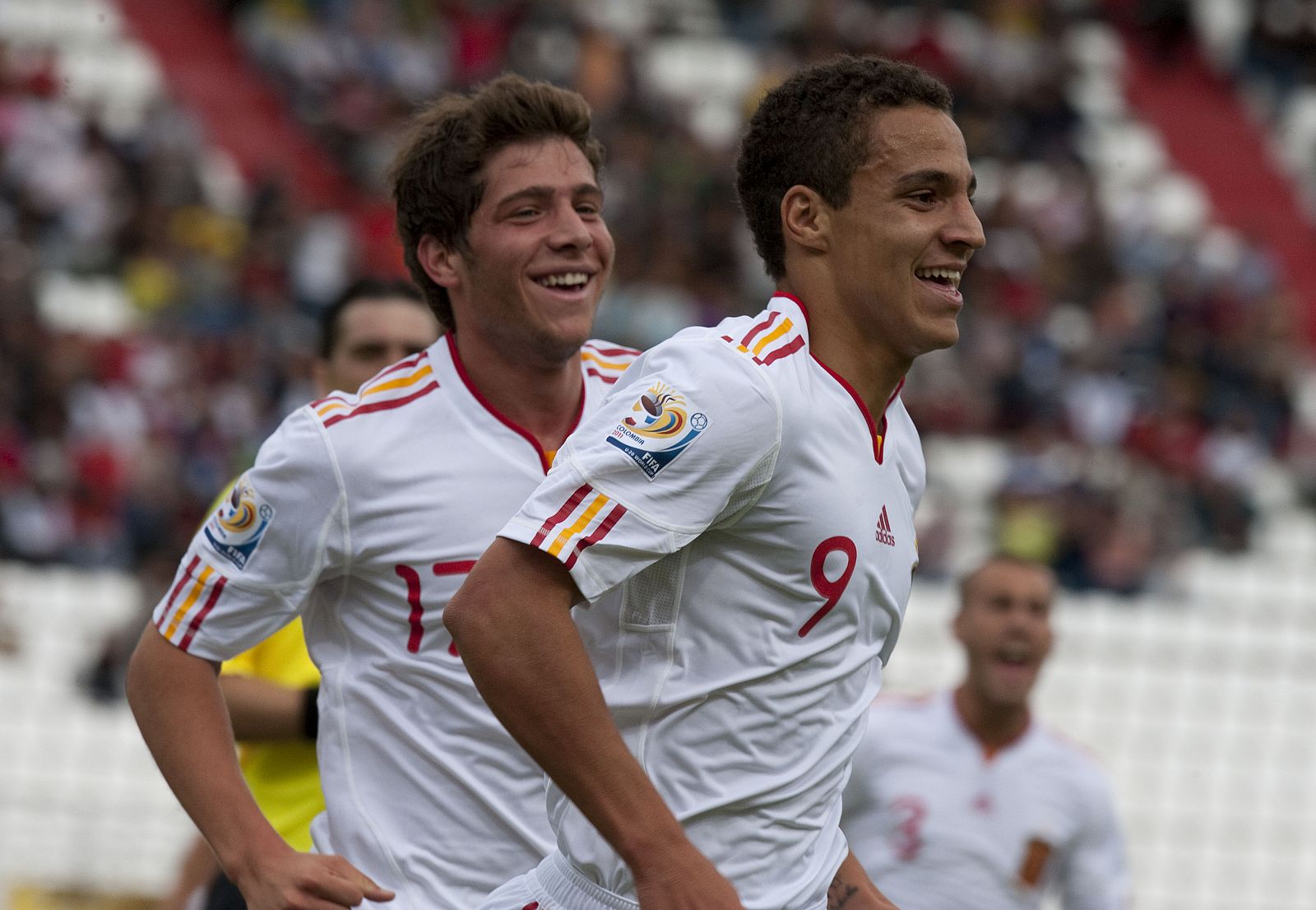 Rodrigo celebra el primer gol de España en el mundial sub-20.