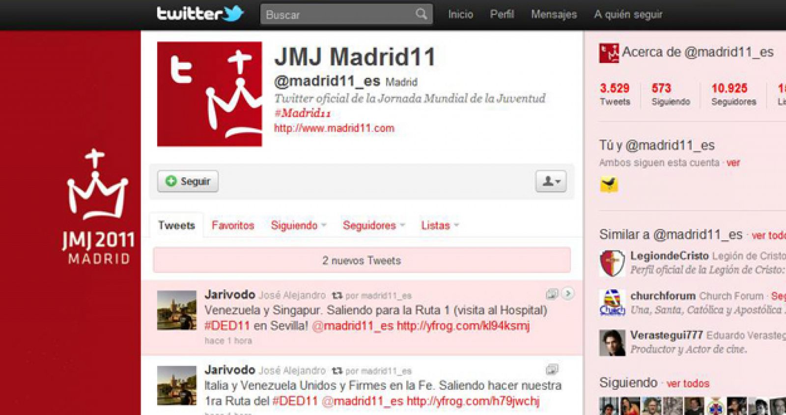 La JMJ en las redes sociales