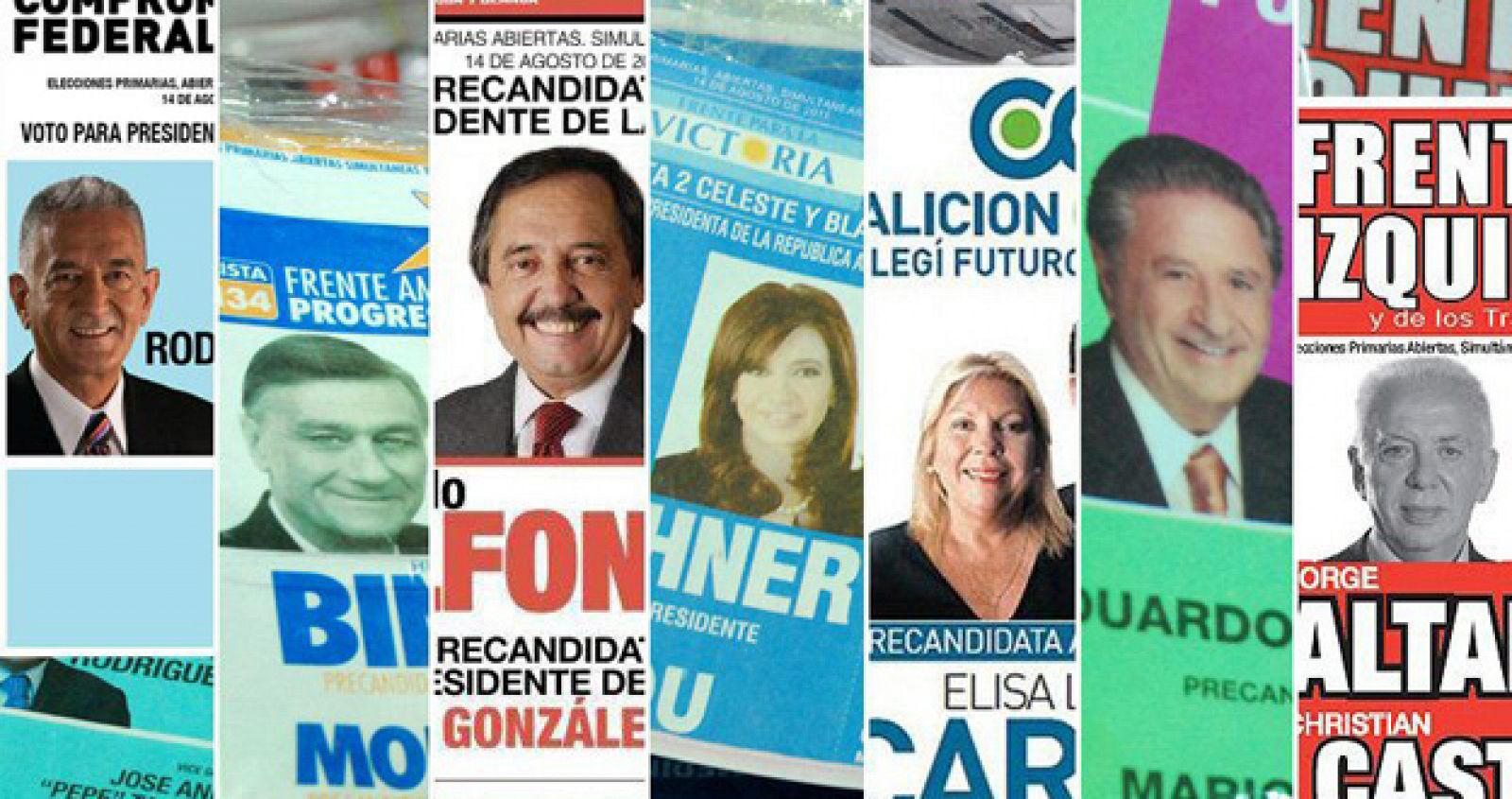 BOLETAS DE LOS PRECANDIDATOS PRESIDENCIALES EN ARGENTINA