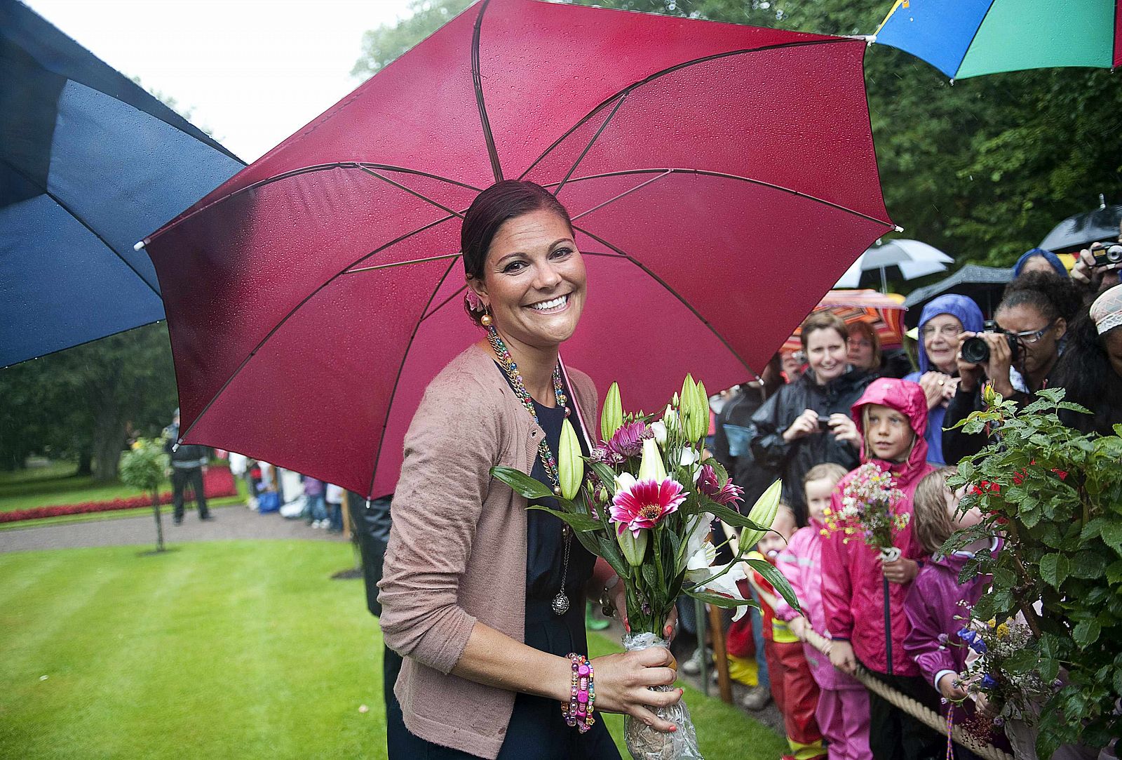 La princesa Victoria de Suecia en la celebración de su 34º cumpleaños.