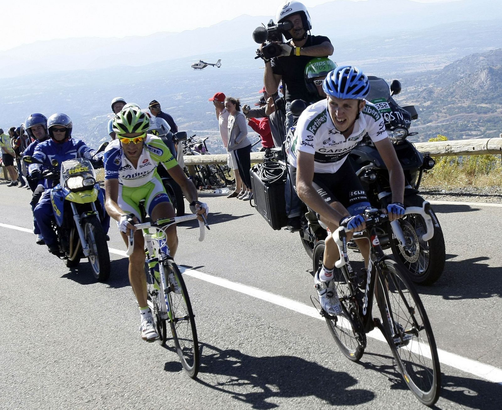 Nibali y Martin, en un momento de la ascensión