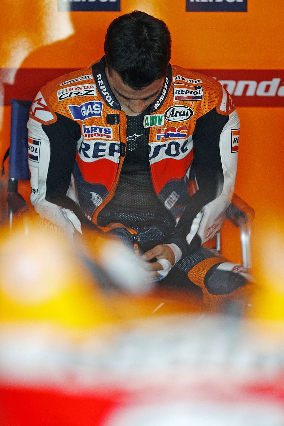 A Pedrosa no le gustó nada la suspensión de los segundos libres.