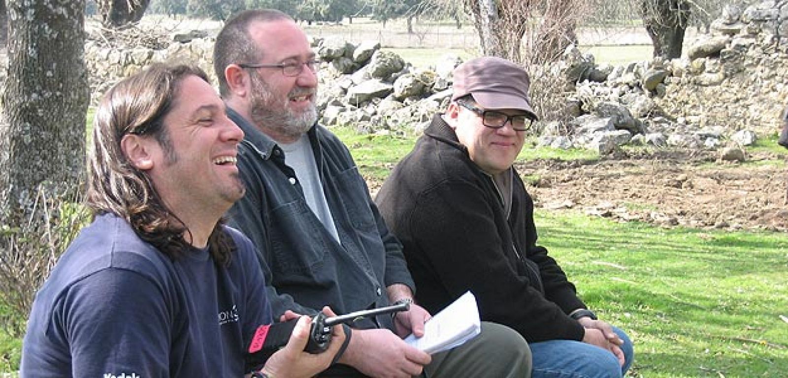 Sergio Francisco, Juan Martínez Moreno y Carlos Ferro (Ayudante de dirección, director y director de fotografía de 'Lobos de Arga')