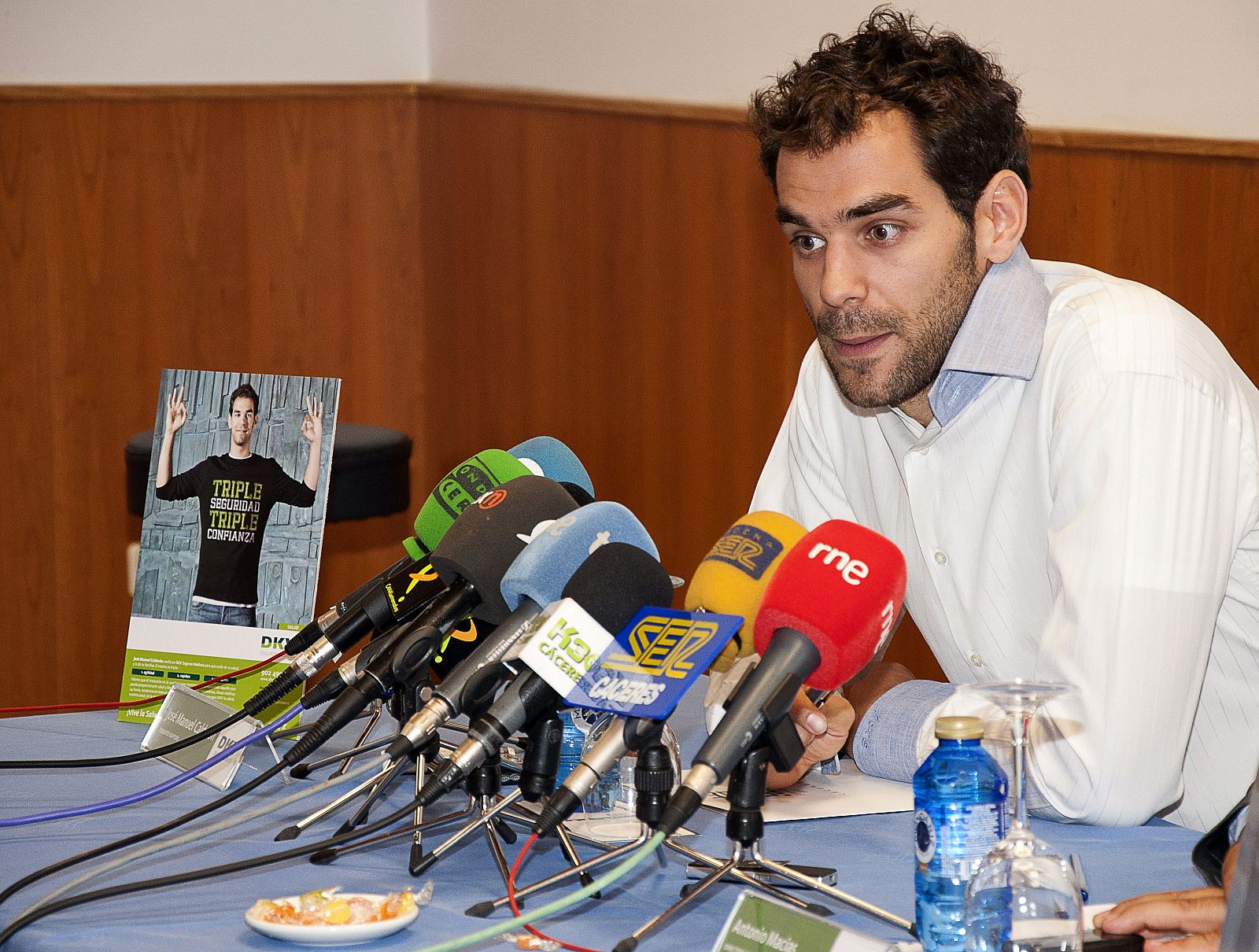 José Manuel Calderón, durante una rueda de prensa