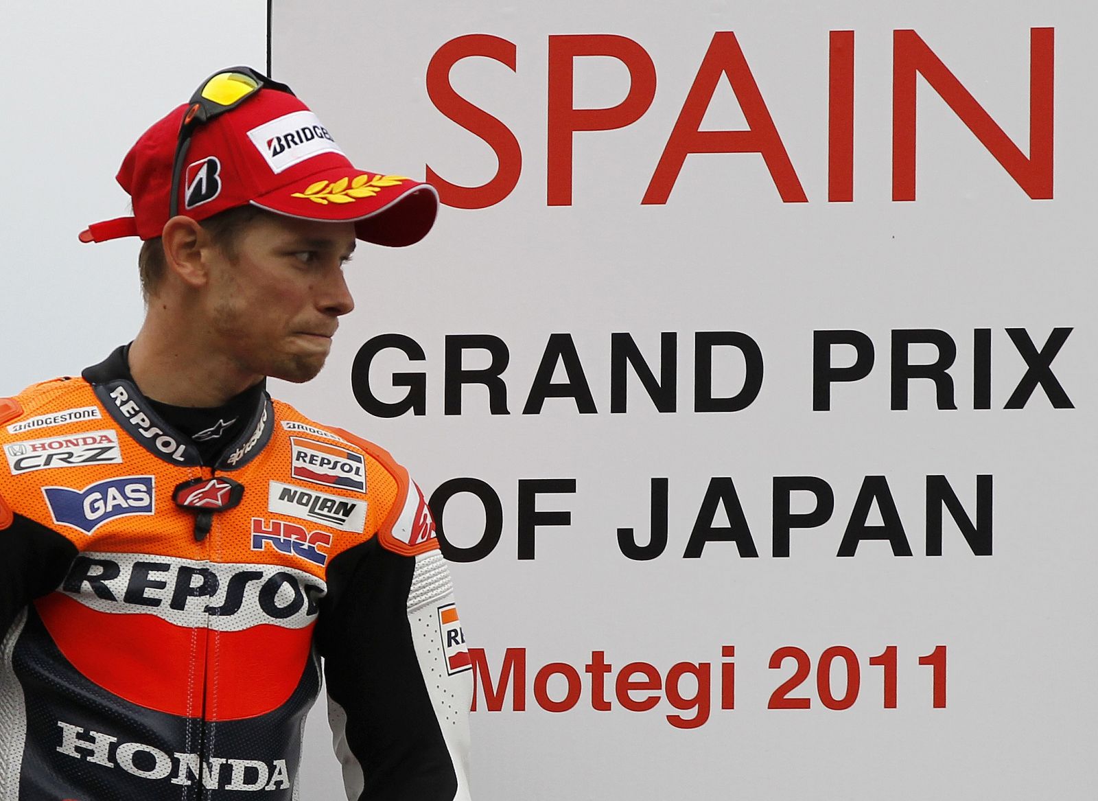 Casey Stoner, en el podio del pasado GP de Japón