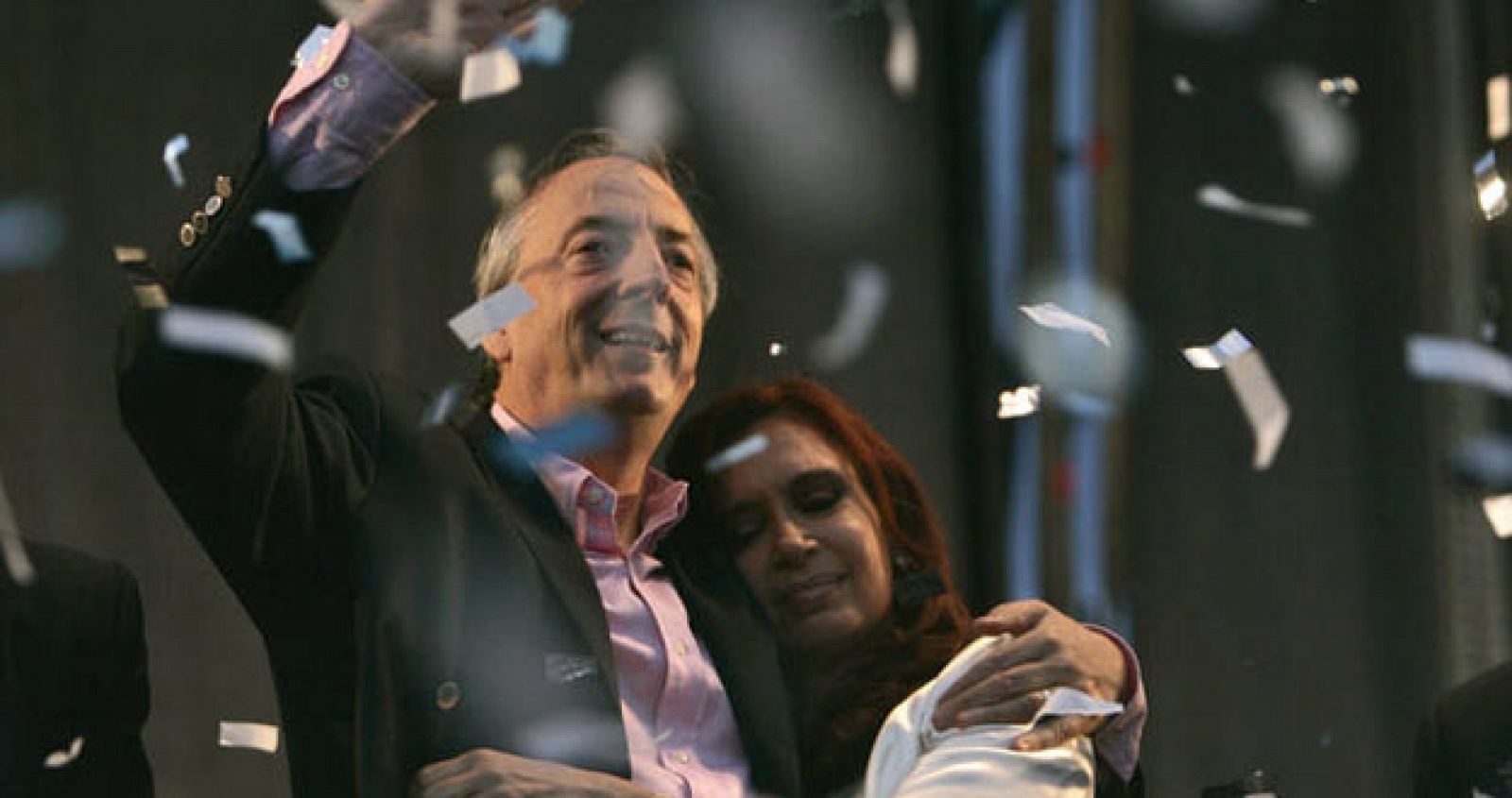 El matrimonio Kirchner durante la campaña electoral de las elecciones presidenciales de 2007