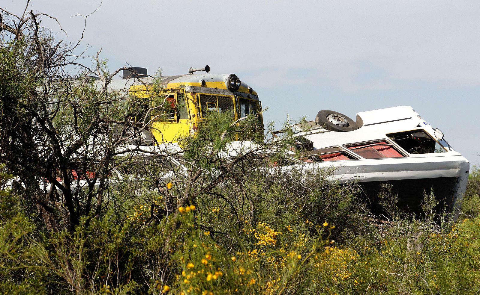 El choque de un tren de carga con un autobús en el que viajaban 40 niños ha causado este miércoles al menos ocho muertos, seis de ellos menores