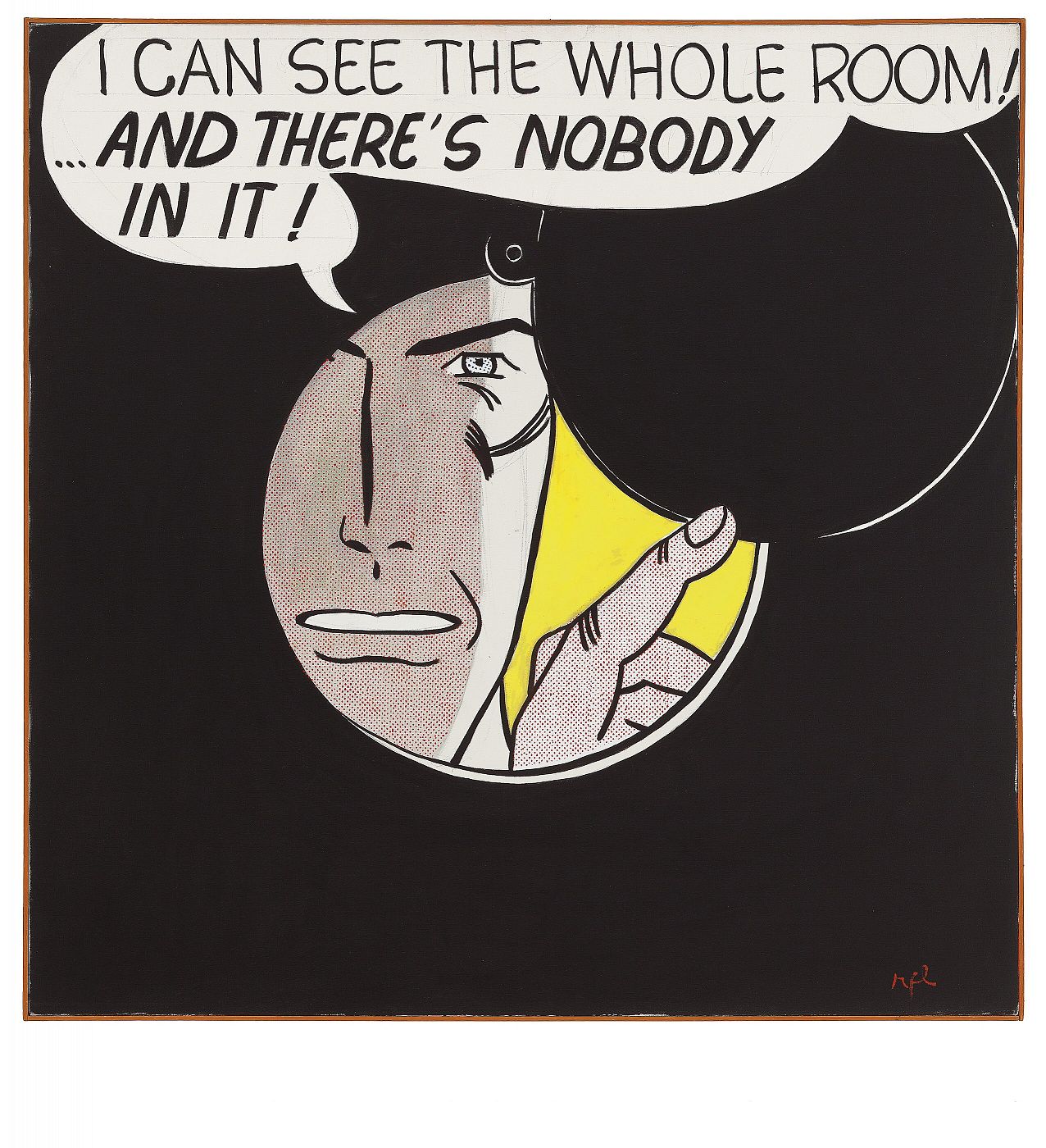 Fragmento de  'I can see the whole room, and there's nobody in it!' vendida hoy por un precio final de 43,2 millones de dólares.