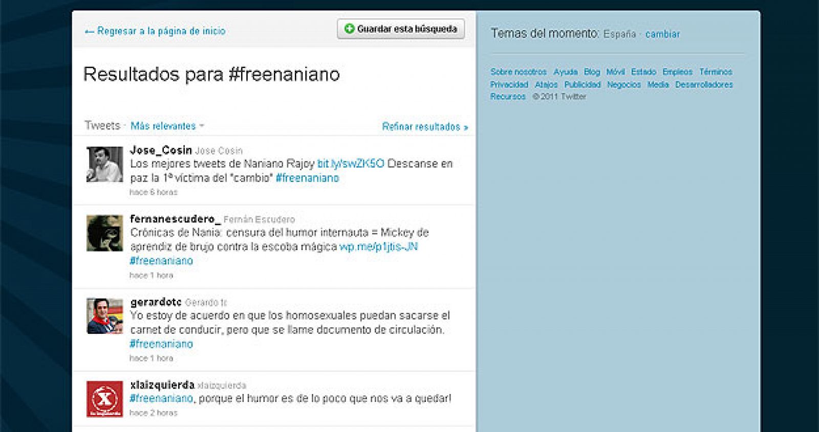 La censura de la cuenta satírica en Twitter de @nanianorajoy moviliza a los usuarios de la red
