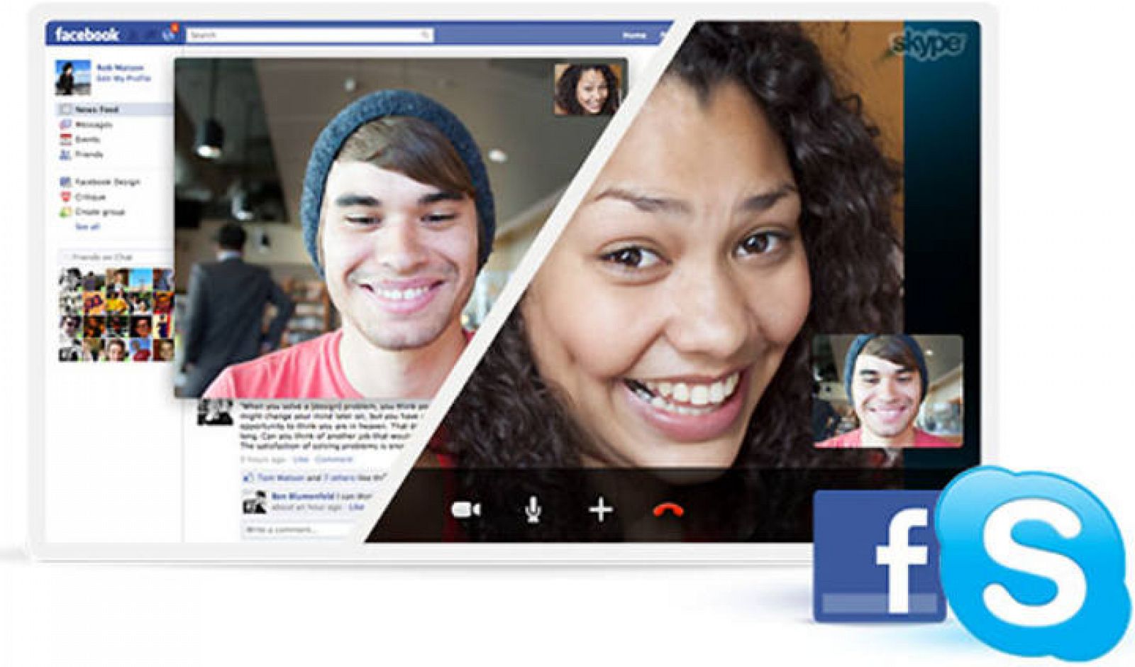Skype permite realizar llamadas desde su servicio utilizando el perfil de Facebook