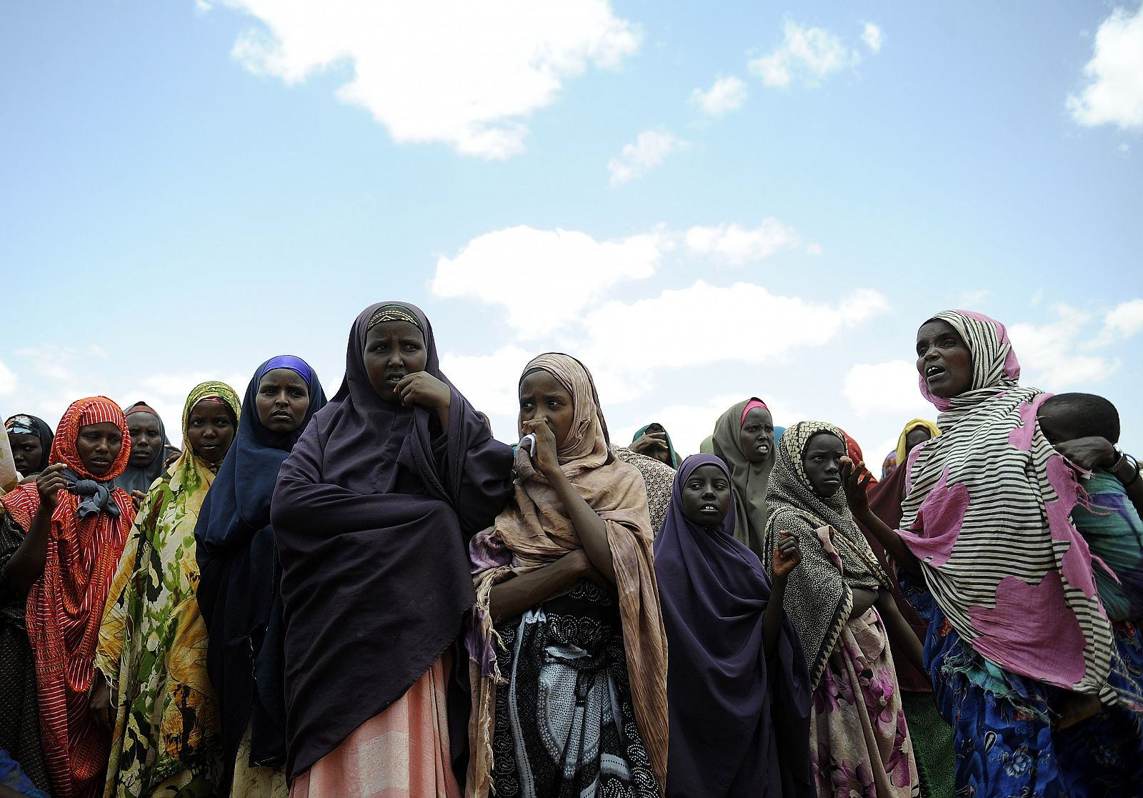 Mujeres somalíes en un centro al suroeste del país controlado por las milicias de Shabab.