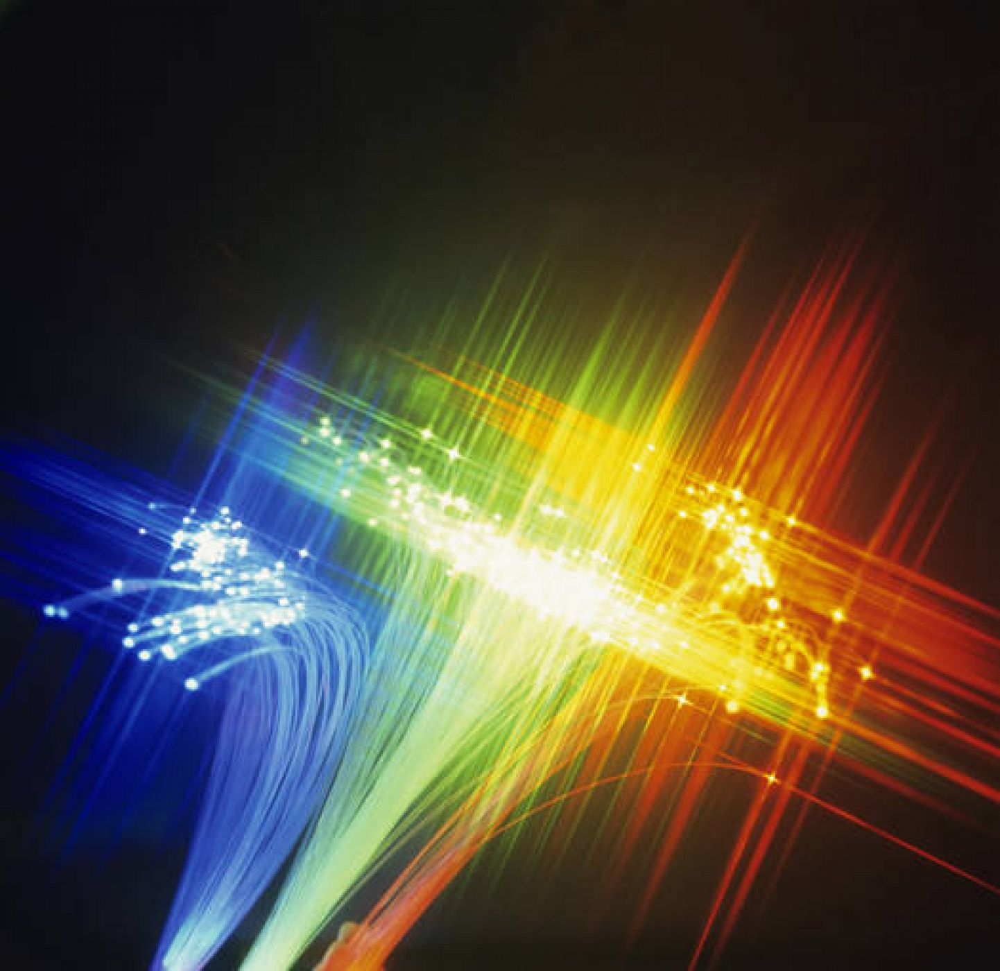 Hilos de fibras ópticas de colores