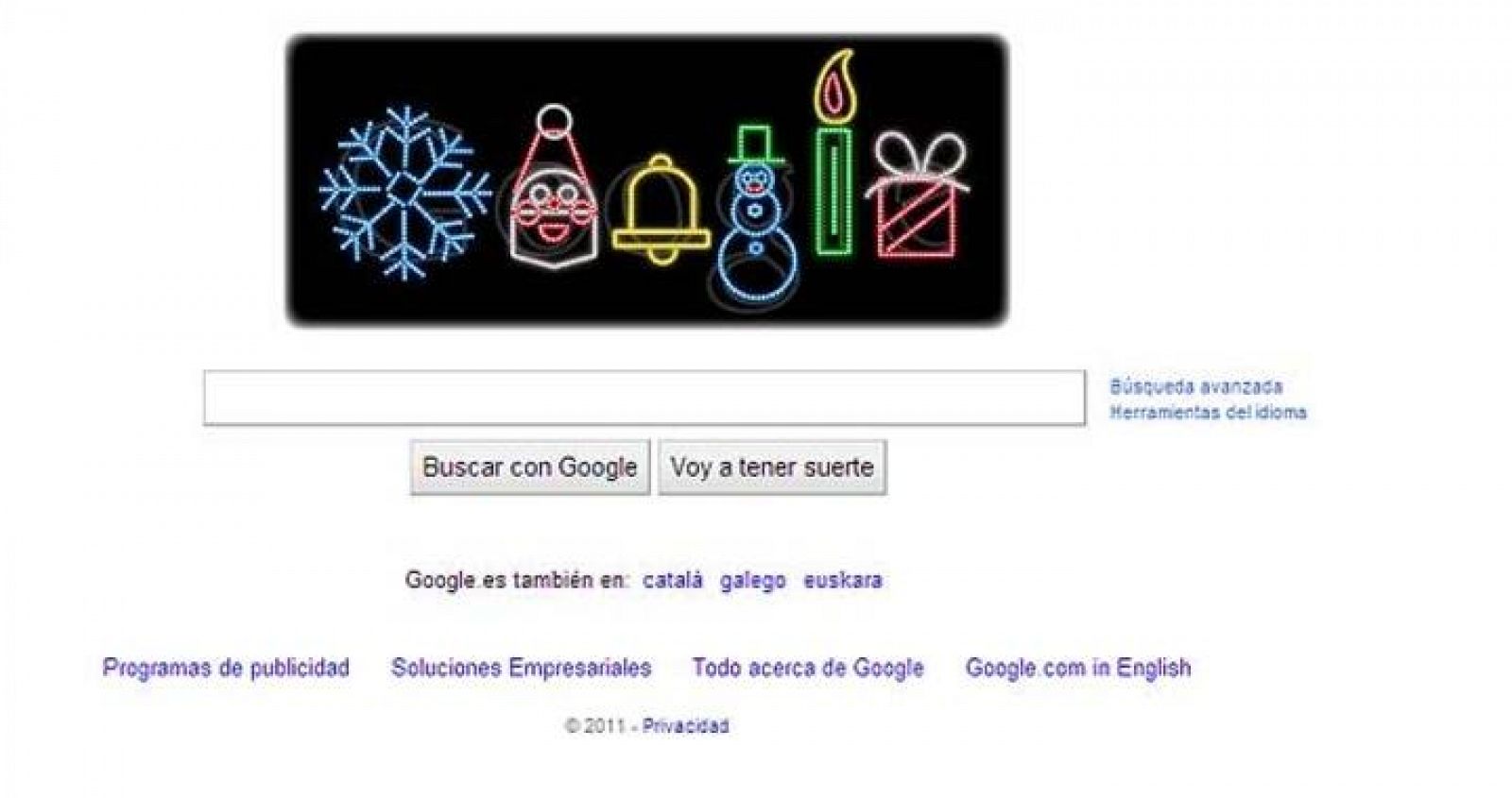 El logo de Google se viste de Navidad