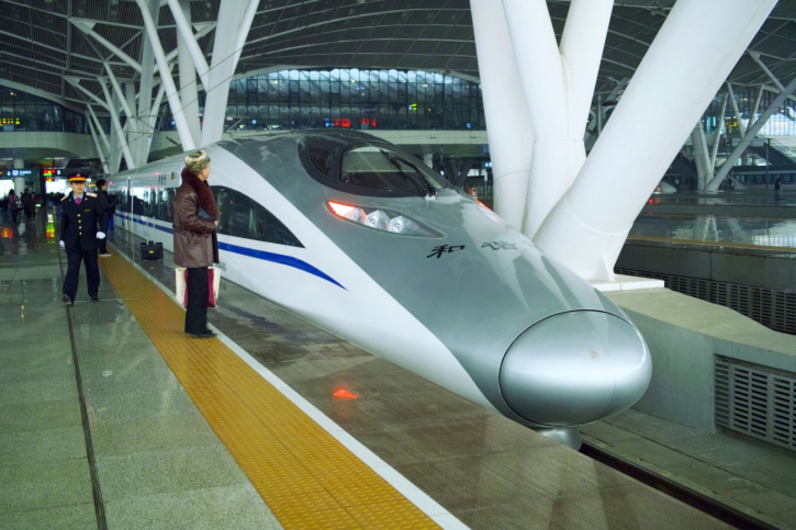 Uno de los trenes de alta velocidad de China