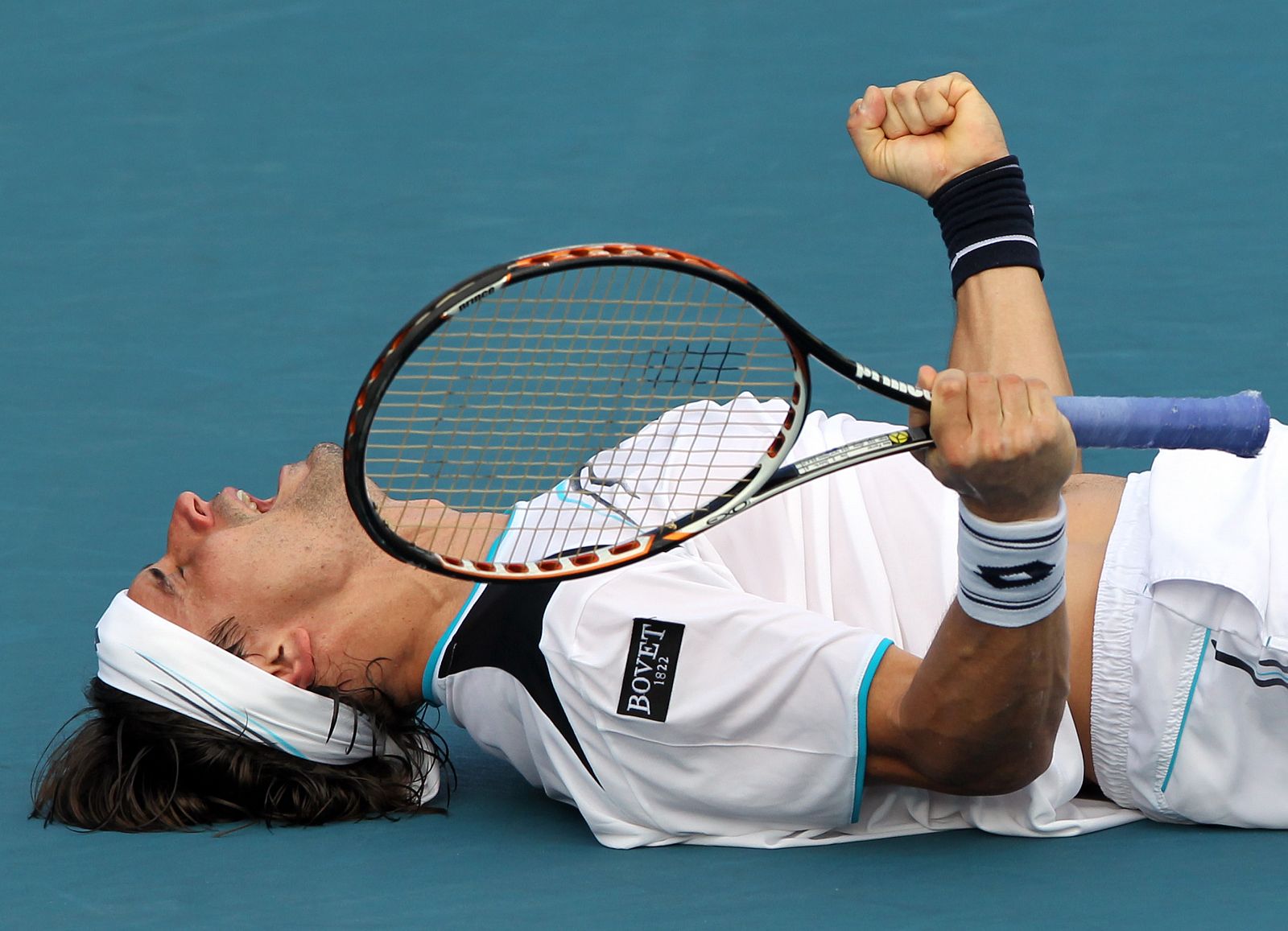 David Ferrer, después de proclamarse campeón del Torneo de Auckland.