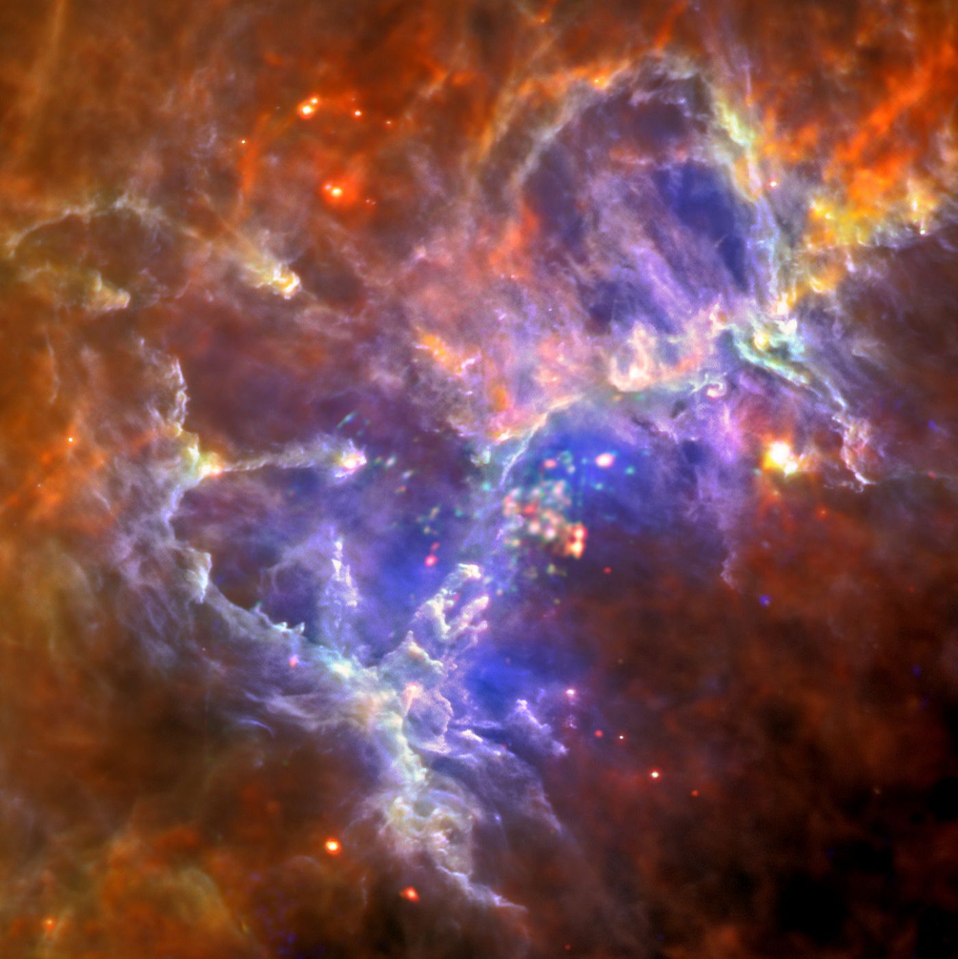 La imagen captada por la ESA de la Nebulosa del Águila