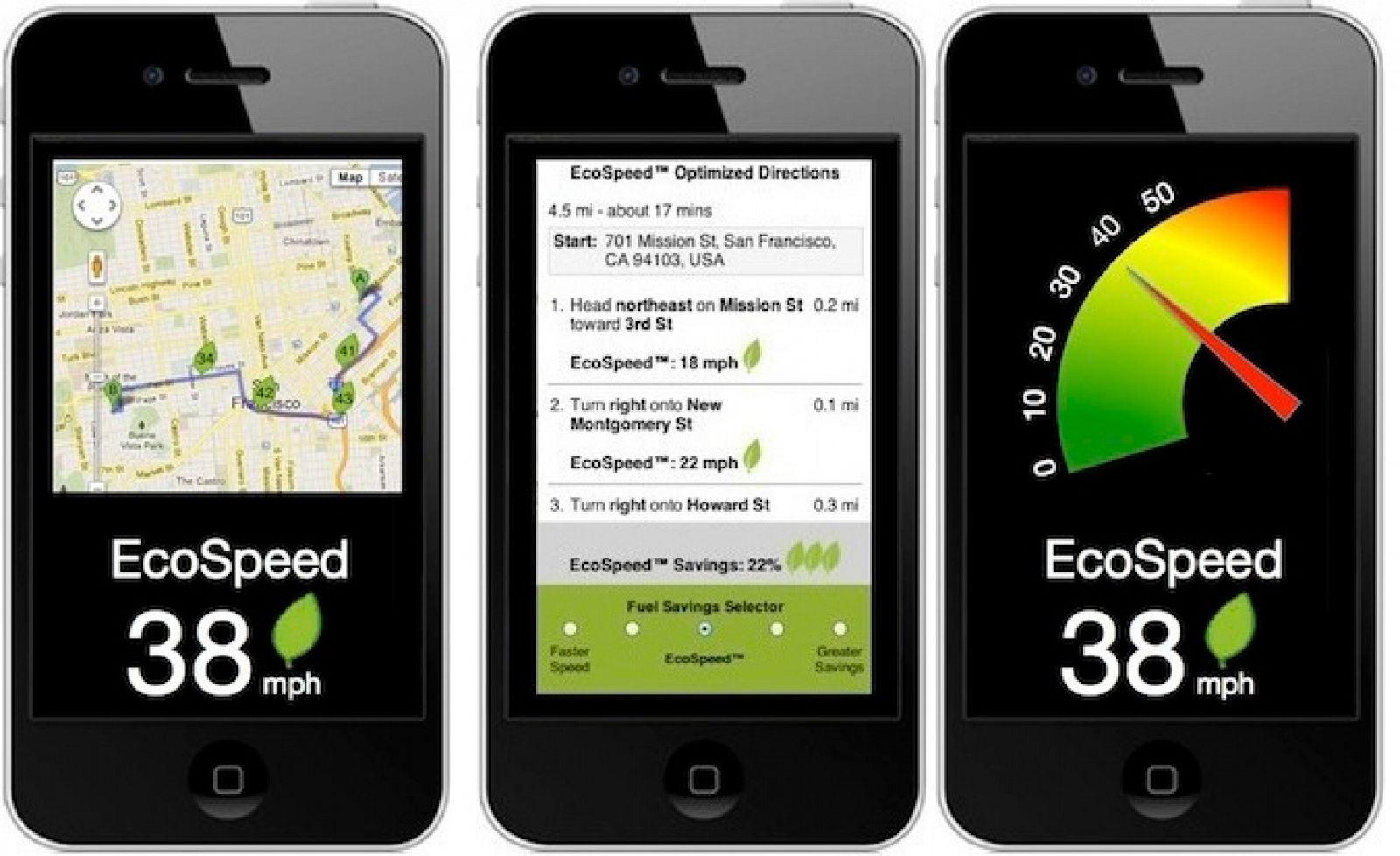 La app de EcoSpeed se puede instalar en el móvil para recibir al instante los consejos sobre navegación y ahorro de combustible