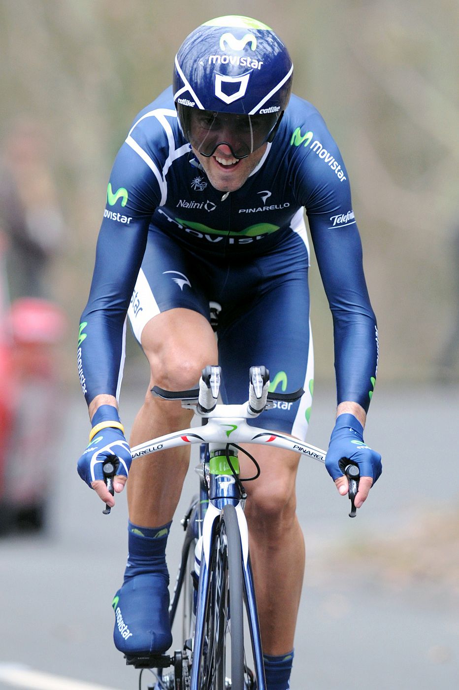 Alejandro Valverde, en la crono entre Dampierre-en-Yvelines y Saint-Remy-Les-Chevreuse.