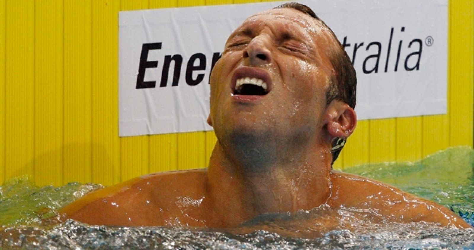 El nadador australiano Ian Thorpe tras terminar la prueba de 200 metros estilos en los 'Trials' australianos.