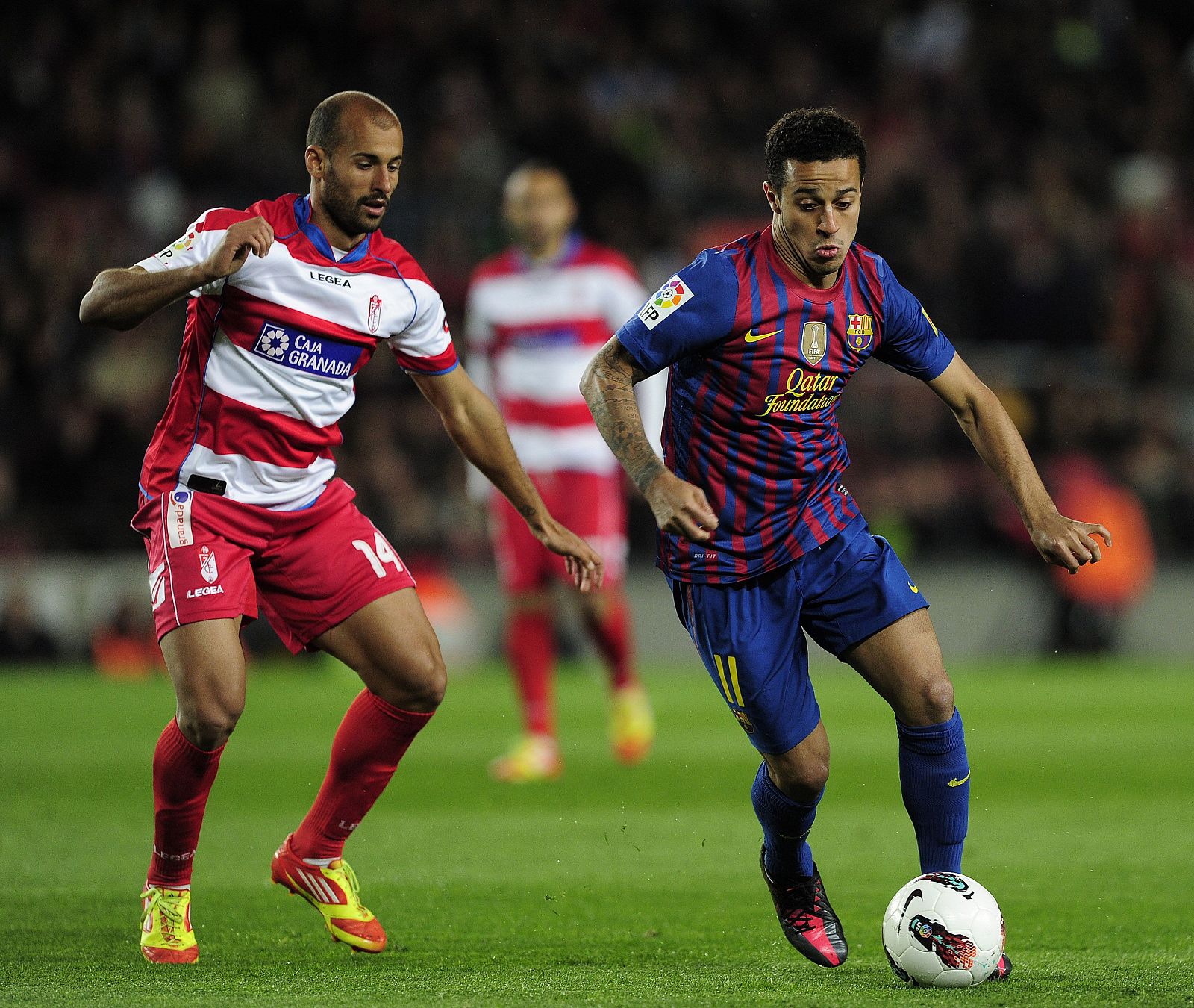 Thiago Alcantara, jugador del FC Barcelona, durante el encuentro ante el Granada.