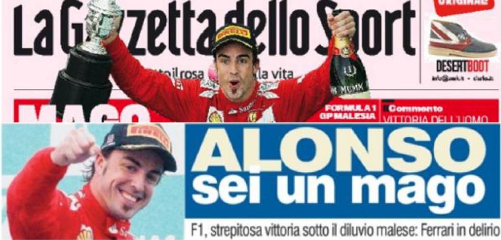 La prensa elogia a Alonso