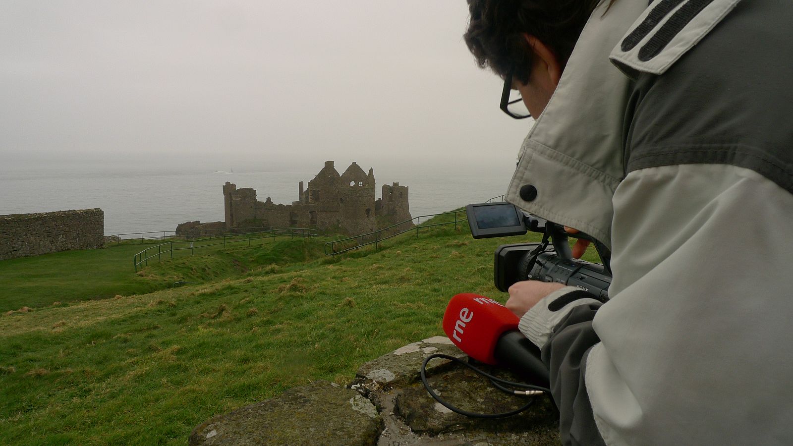 Un plano de Dunluce Castle para el vídeo del programa