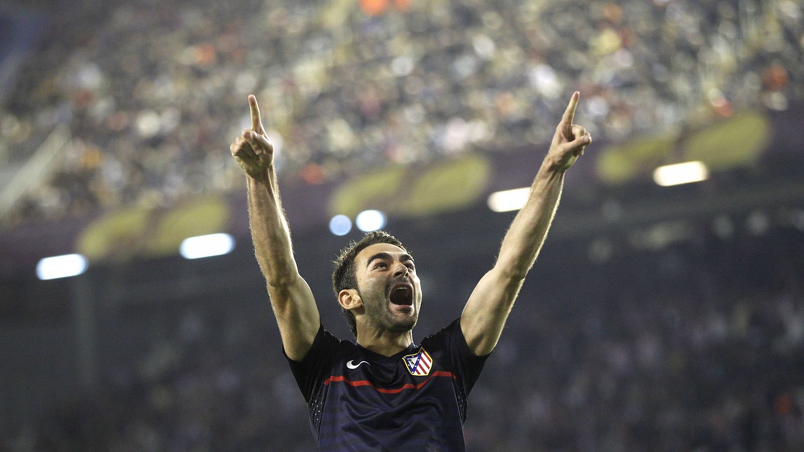 Adrián celebra el gol del Atlético de Madrid.