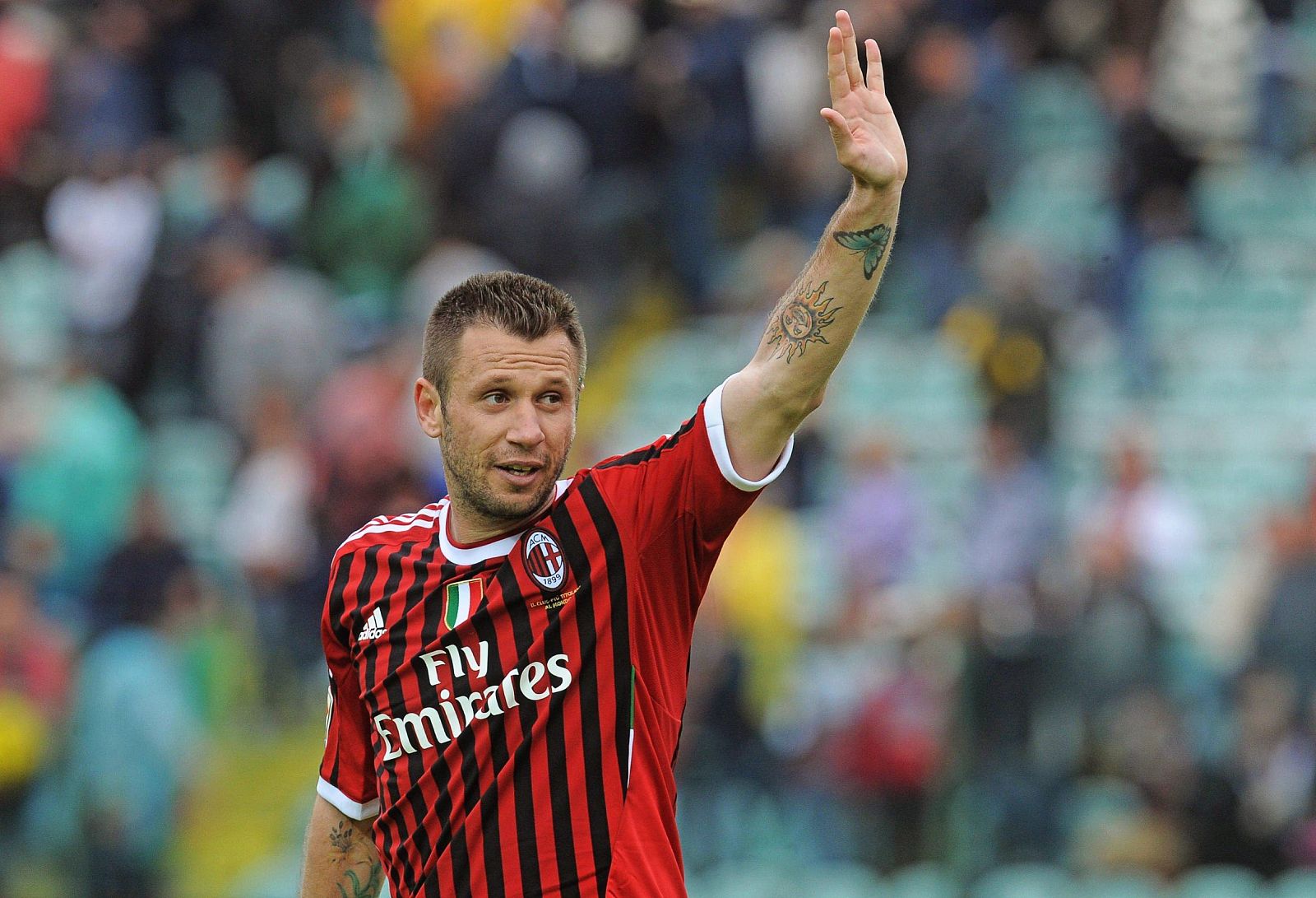 El delantero del AC Milan, Antonio Cassano