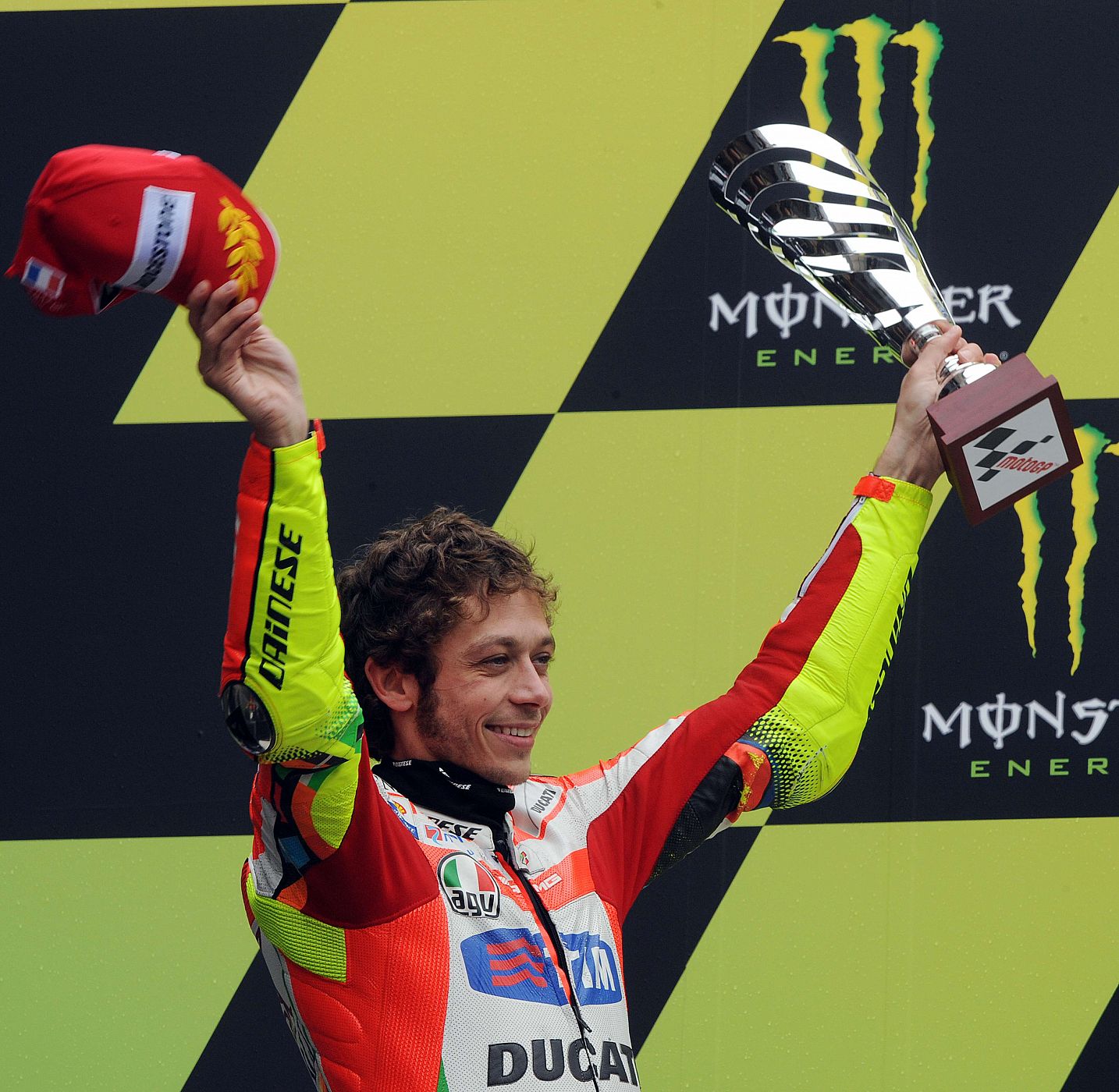 Valentino Rossi, en el podio.