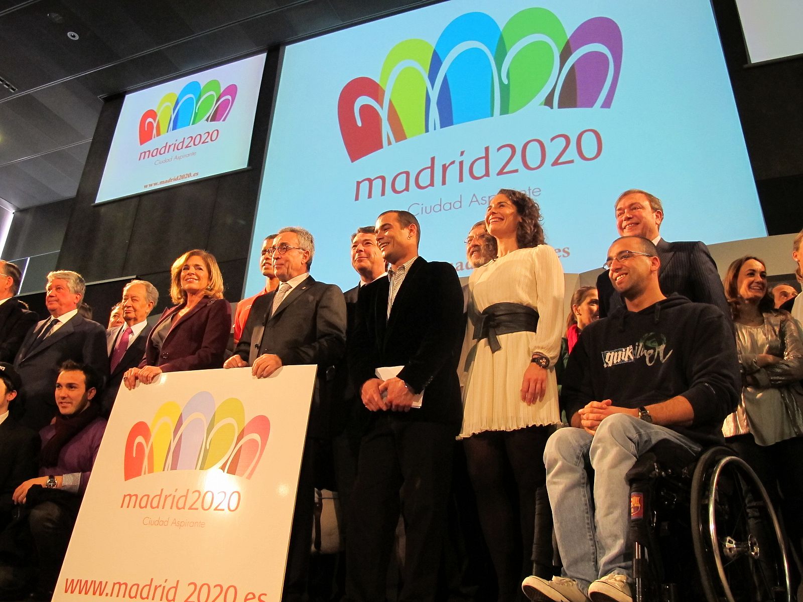 Madrid 2020, el día de la presentación del logo como ciudad aspirante a organizar los Juegos Olímpicos de 2020.