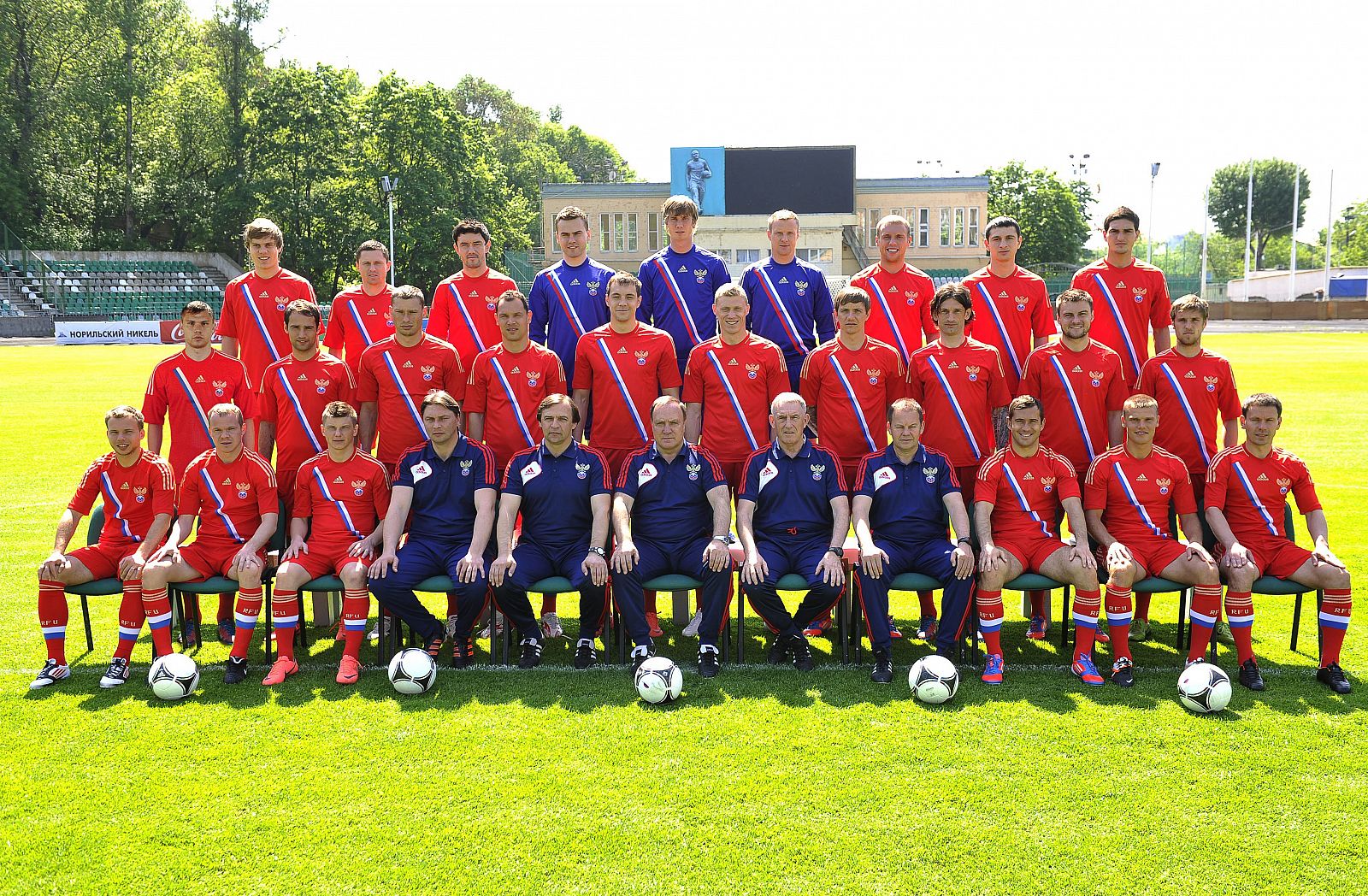Los componentes de la selección de Rusia para la Eurocopa 2012