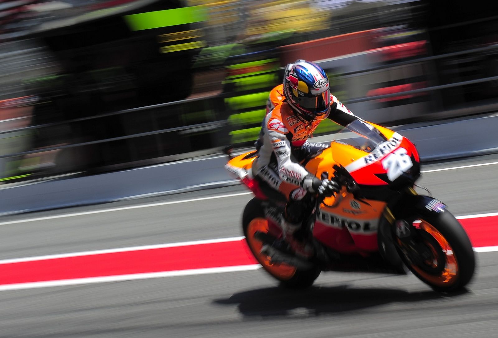 El piloto de Honda, Casey Stoner, saldrá desde la 'pole' en el GP de Catalunya.