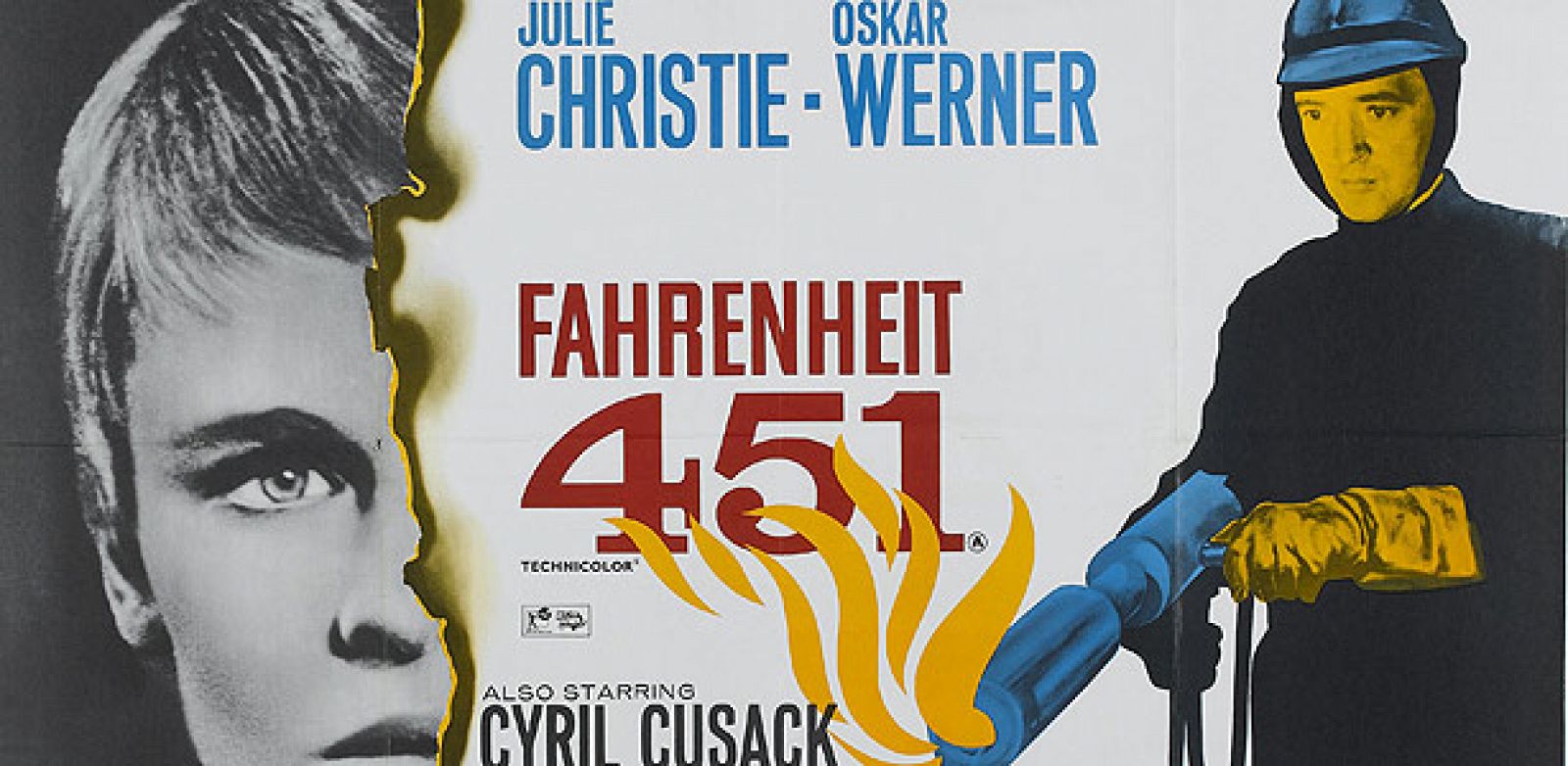 Fragmento del cartel de 'Farenheit 451', la adaptación de Truffaut del  libro de Ray Bradbury