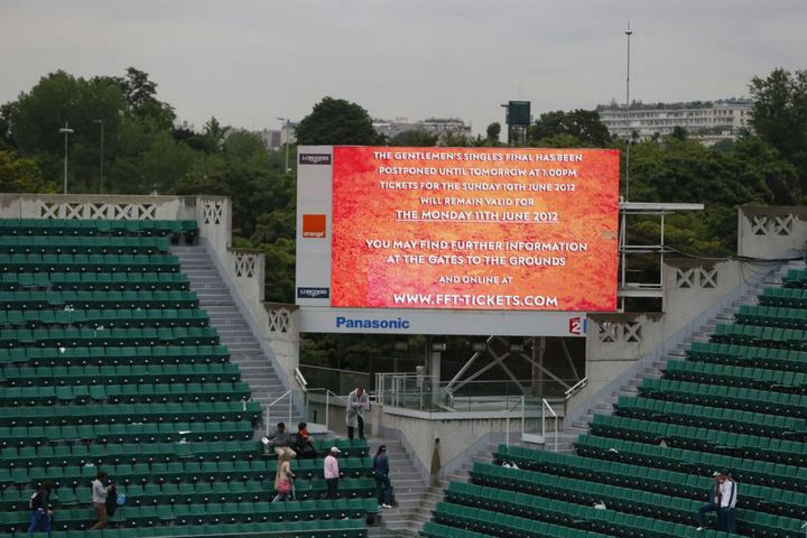 La organización de Roland Garros anuncia la suspensión de la final por videomarcador