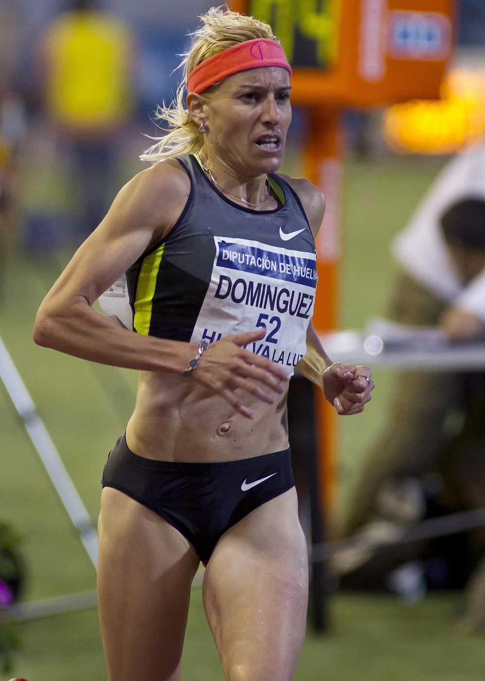 La atleta palentina Marta Domínguez en Huelva, donde ha disputado su última prueba.