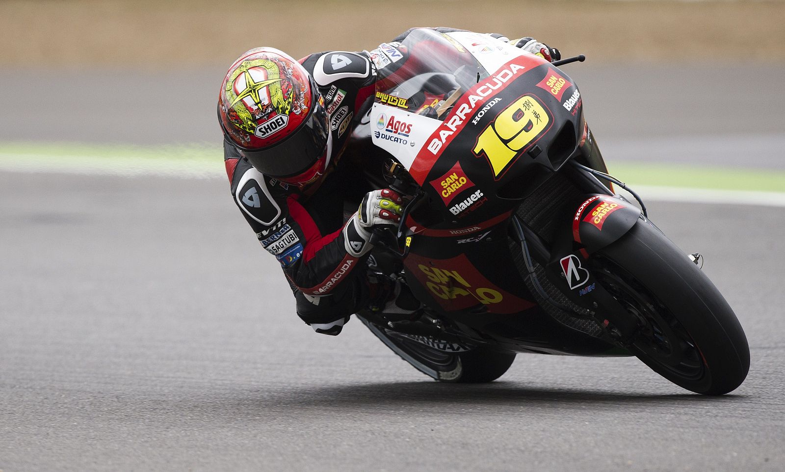 El piloto español Alvaro Bautista en el GP de Gran Bretaña donde consiguió su primer pole en la categoría.