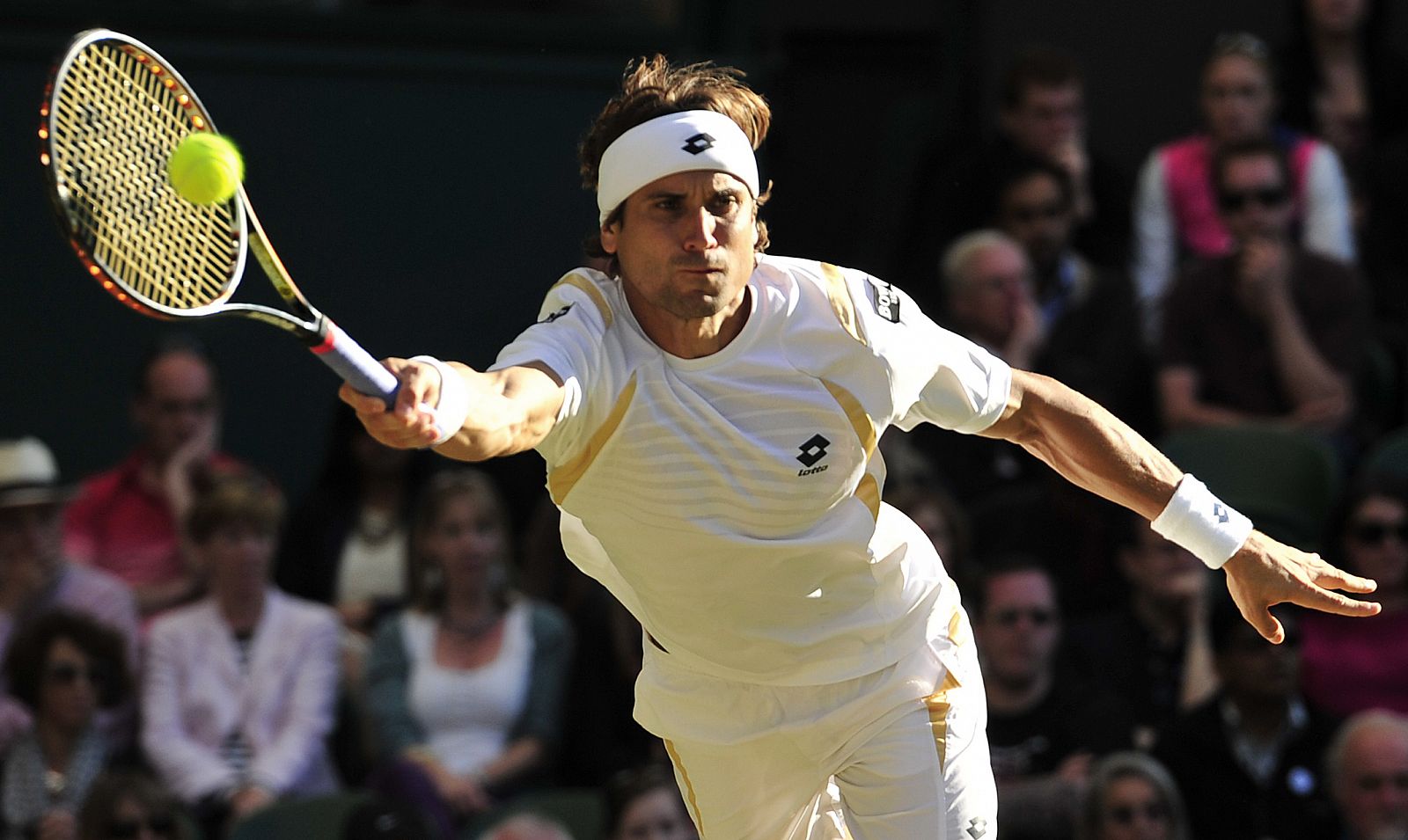 David Ferrer, único español en liza en Wimbledon.